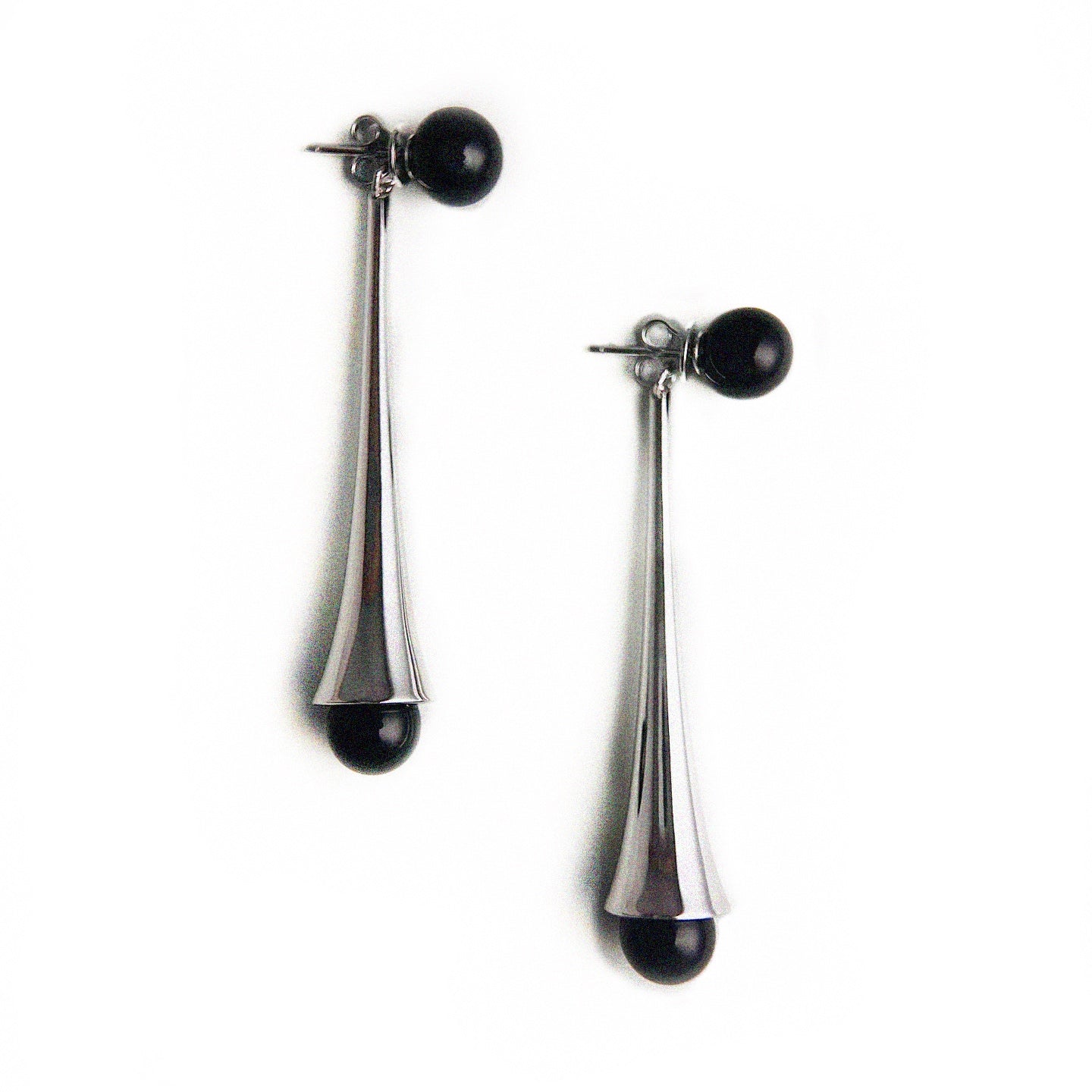 Rain Drop Onyx Convertible Earrings