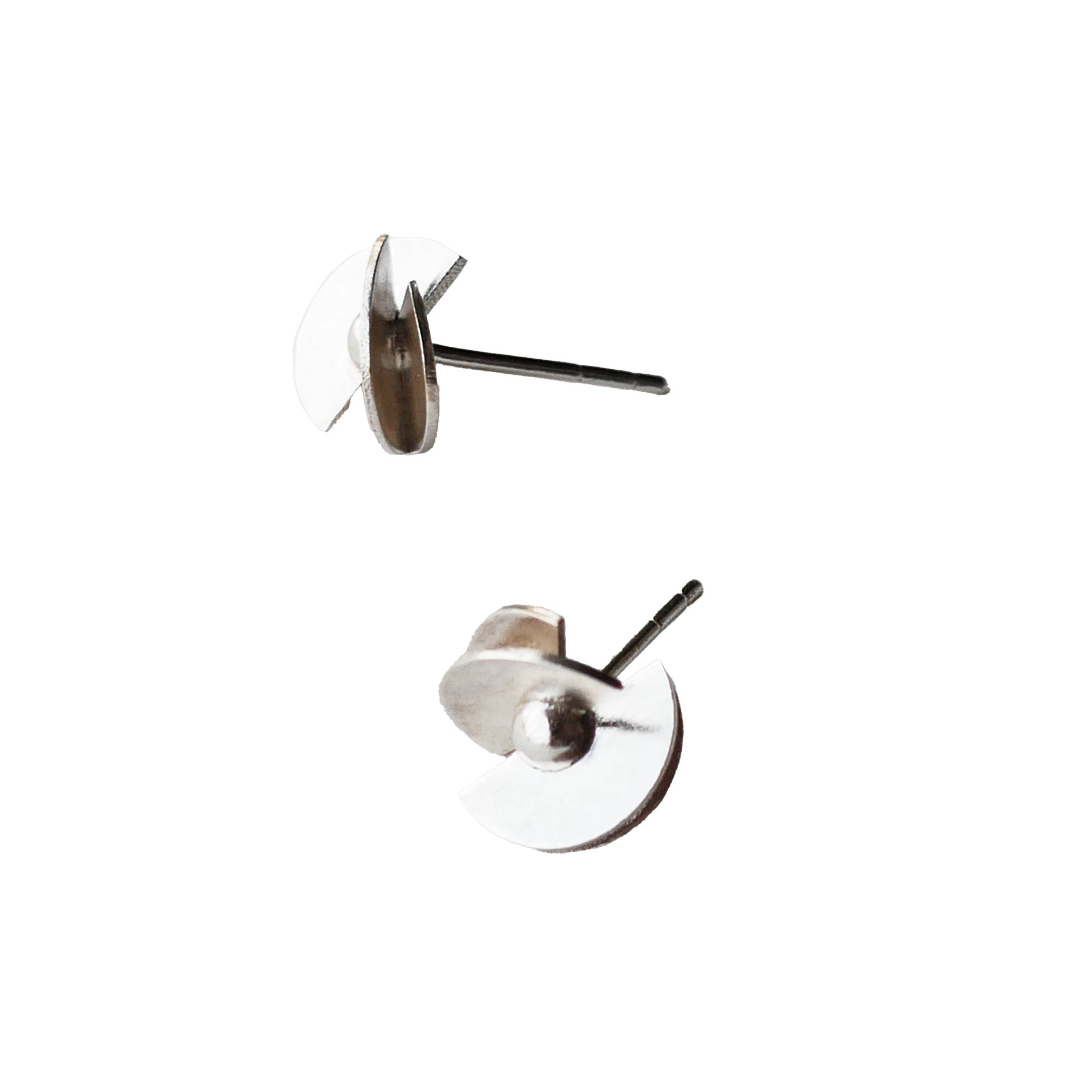 Moon Halo Stud Earrings