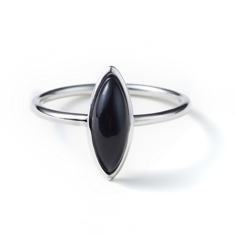 Marquise Onyx Seed Ring