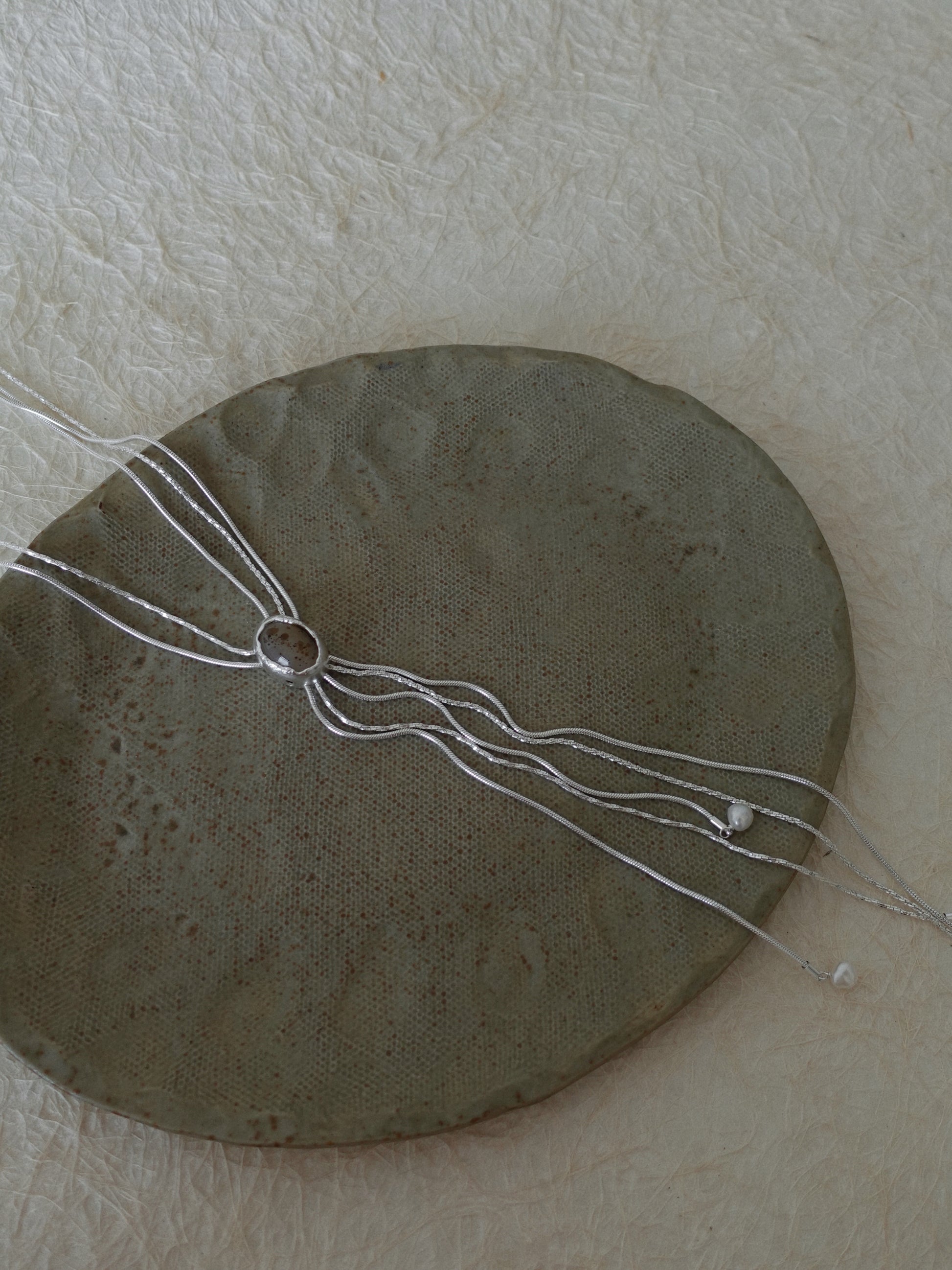 Deep Marine Adjustable Tassel Necklace