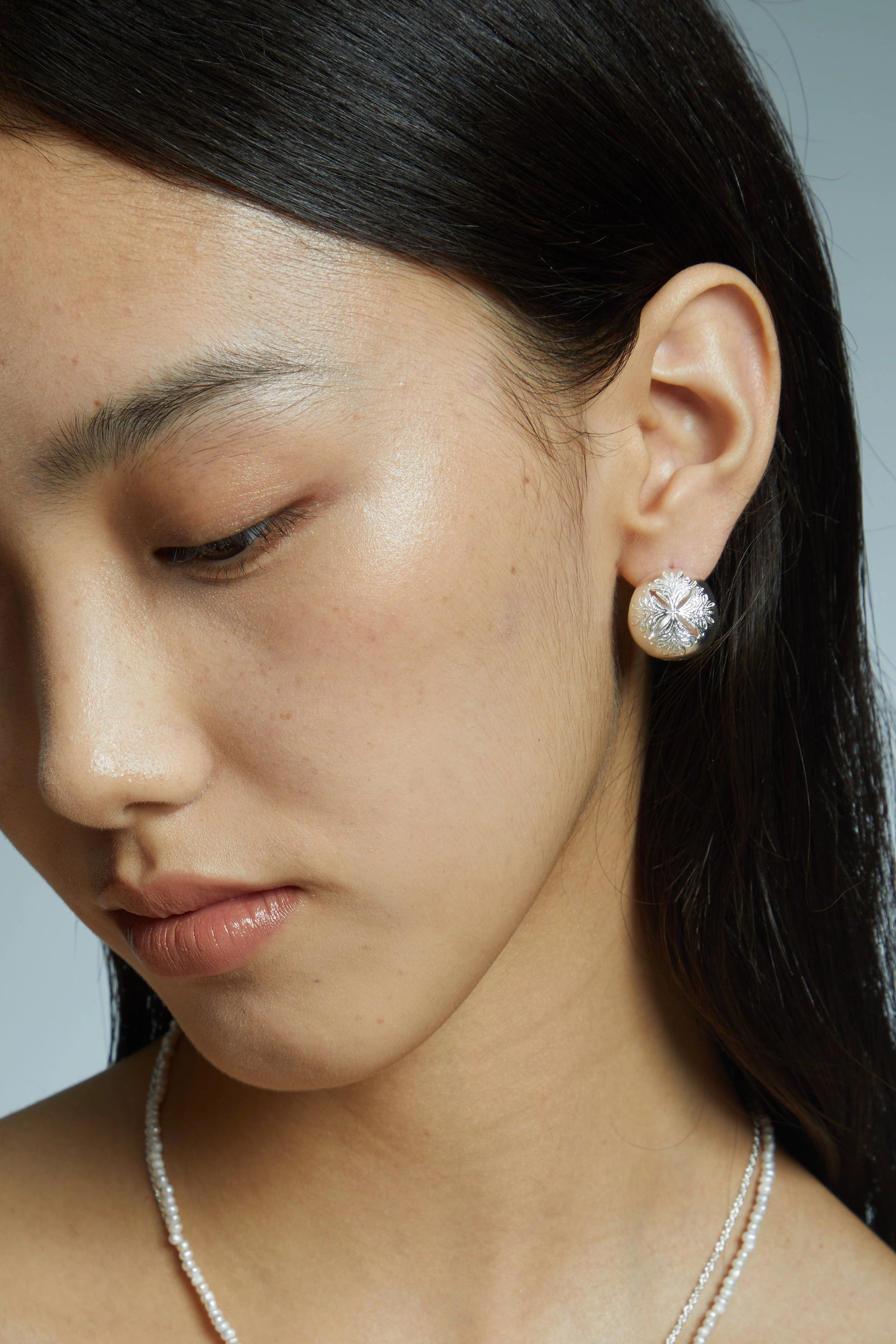 Lacey Relief Stud Earrings