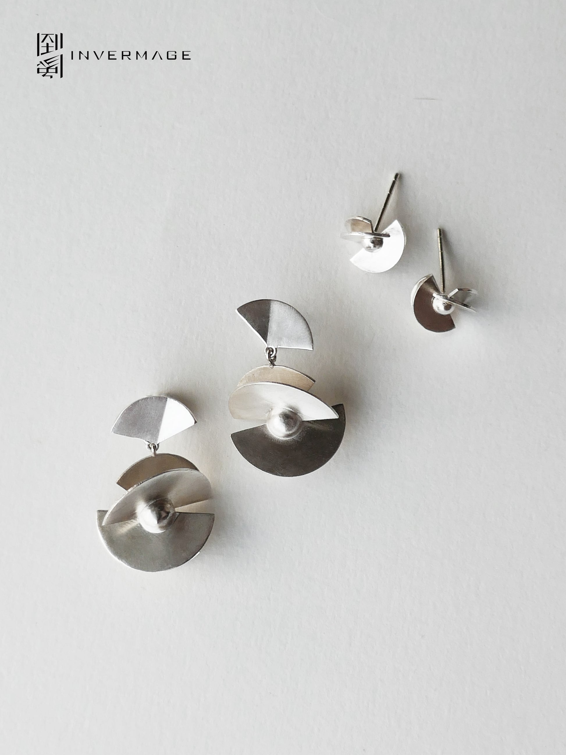 Moon Halo Stud Earrings