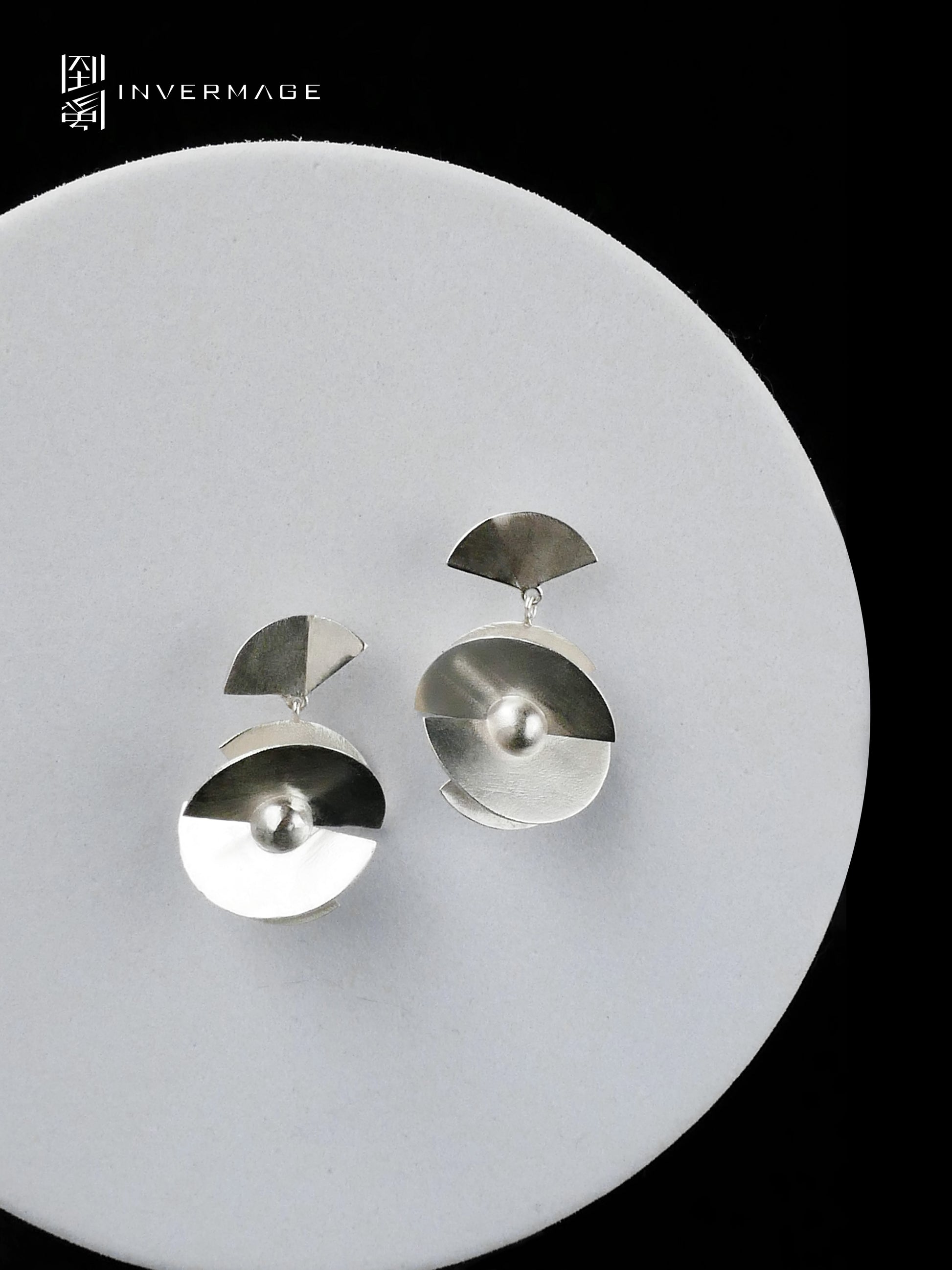 Moon Halo Drop Earrings