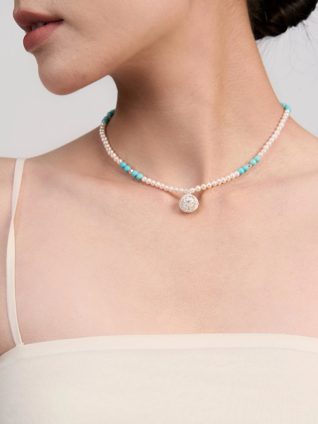 Woven Vines Pearl Necklace
