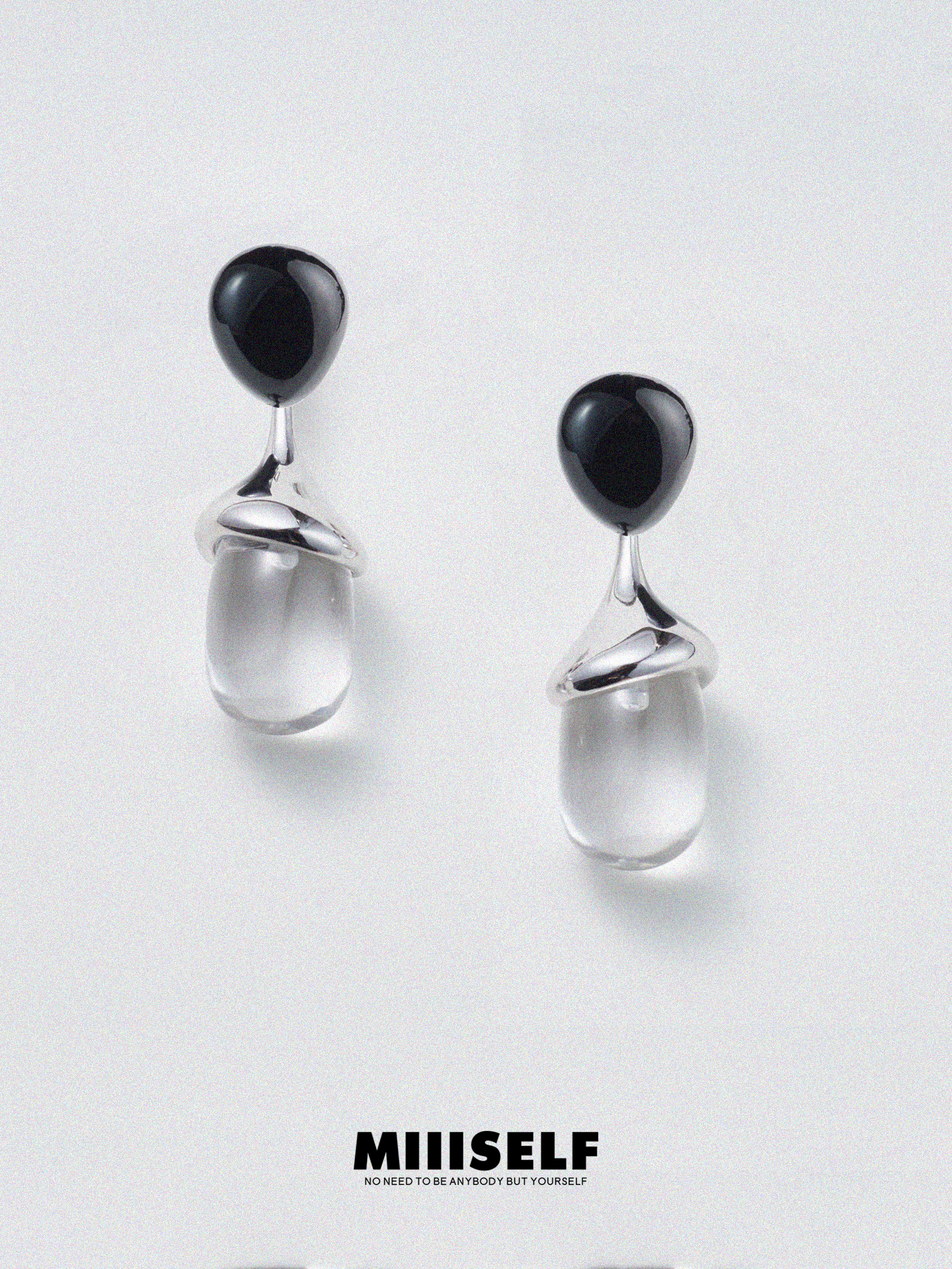 Rain Drop Onyx & Crystal Earrings