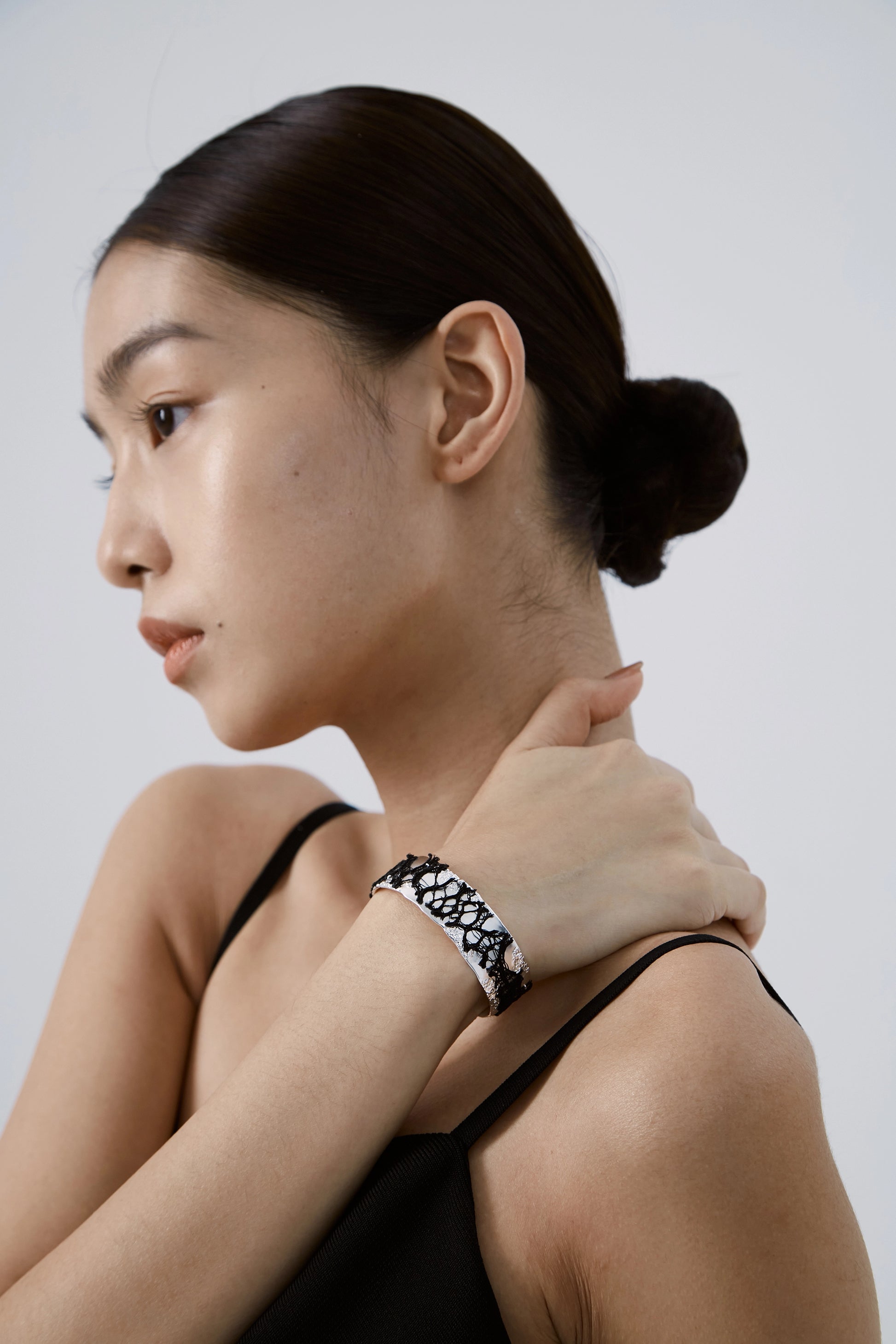 Patched Tenderness Lace Bangle