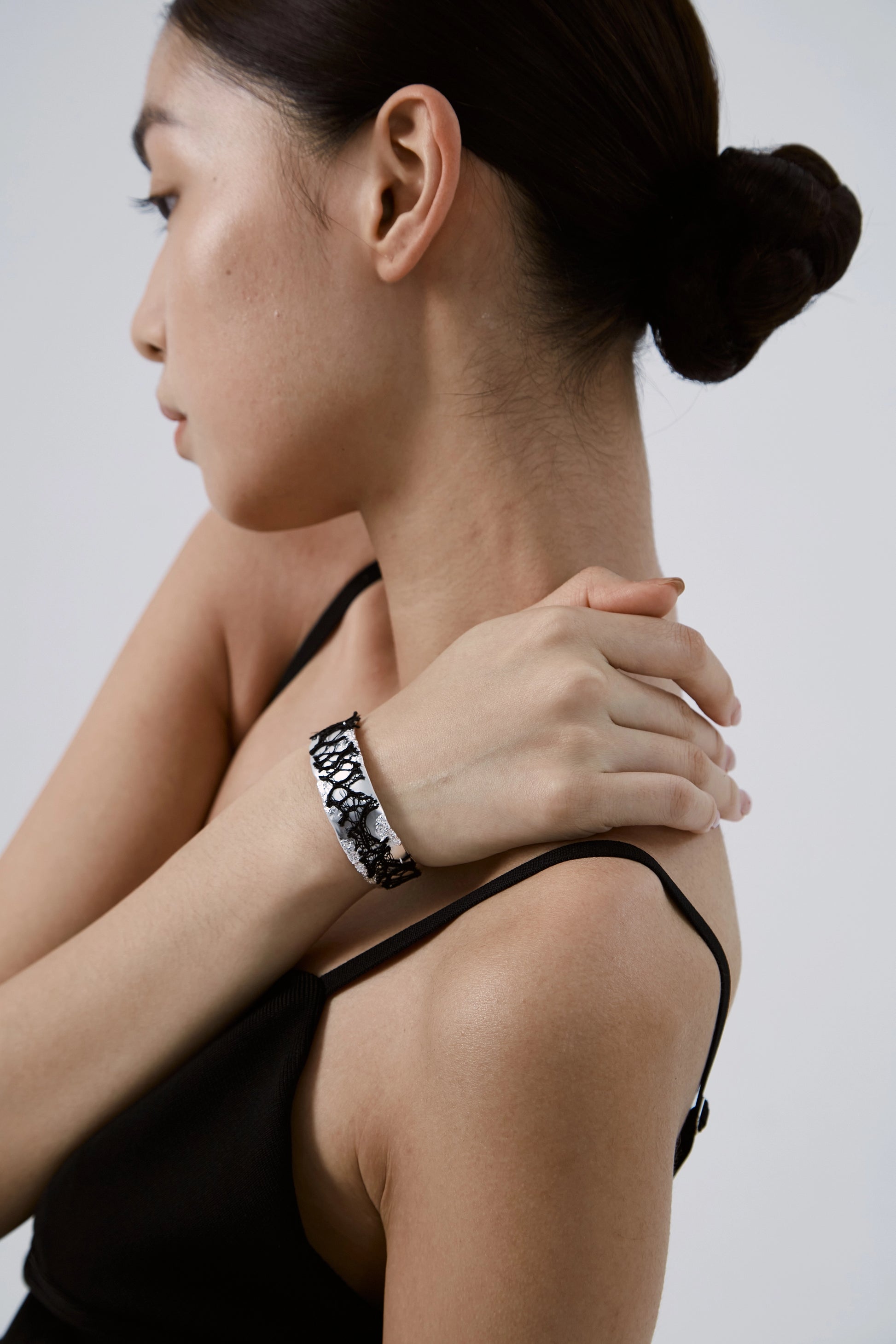 Patched Tenderness Lace Bangle