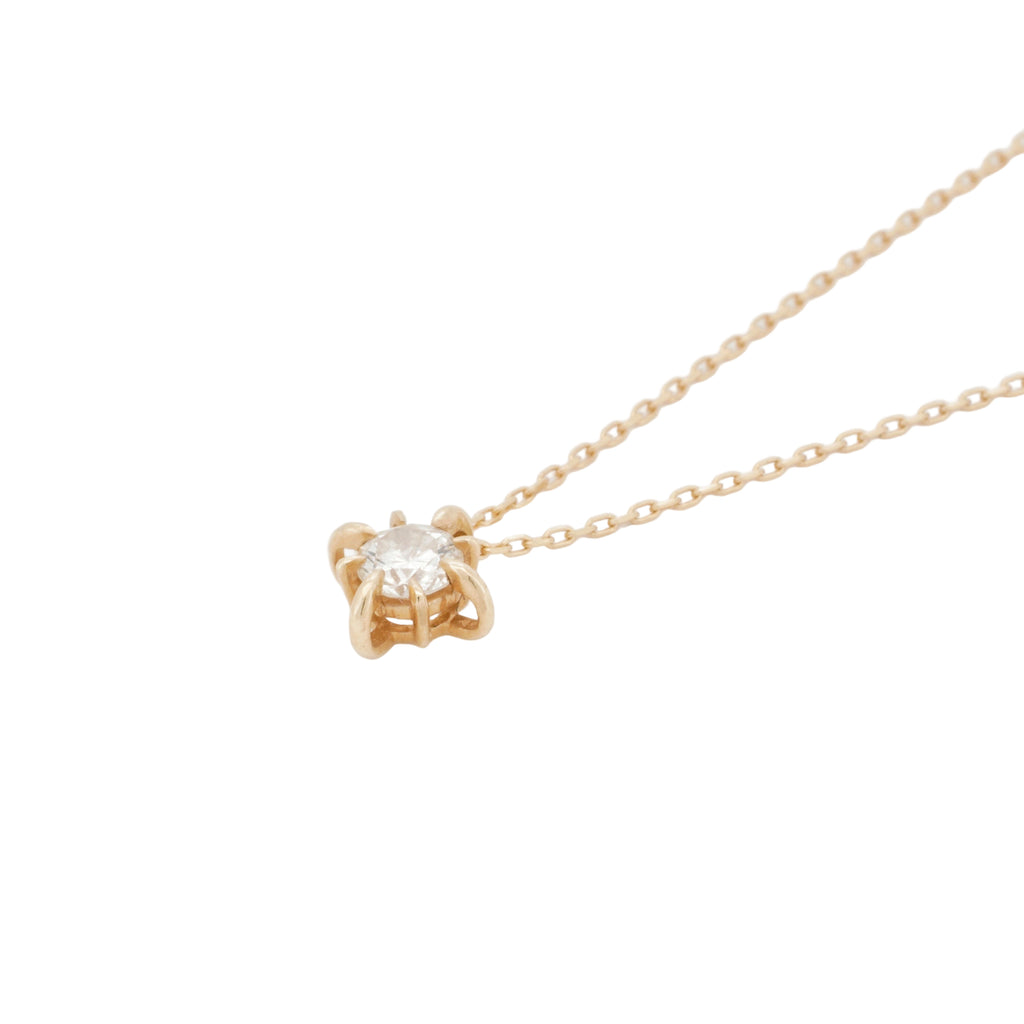 14K Gold Diamond Stars Necklace