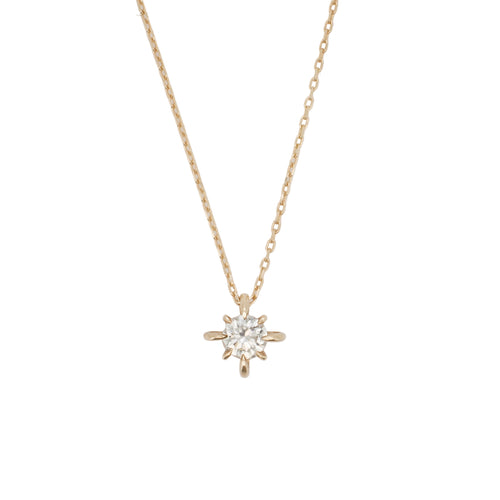 14K Gold Diamond Stars Necklace
