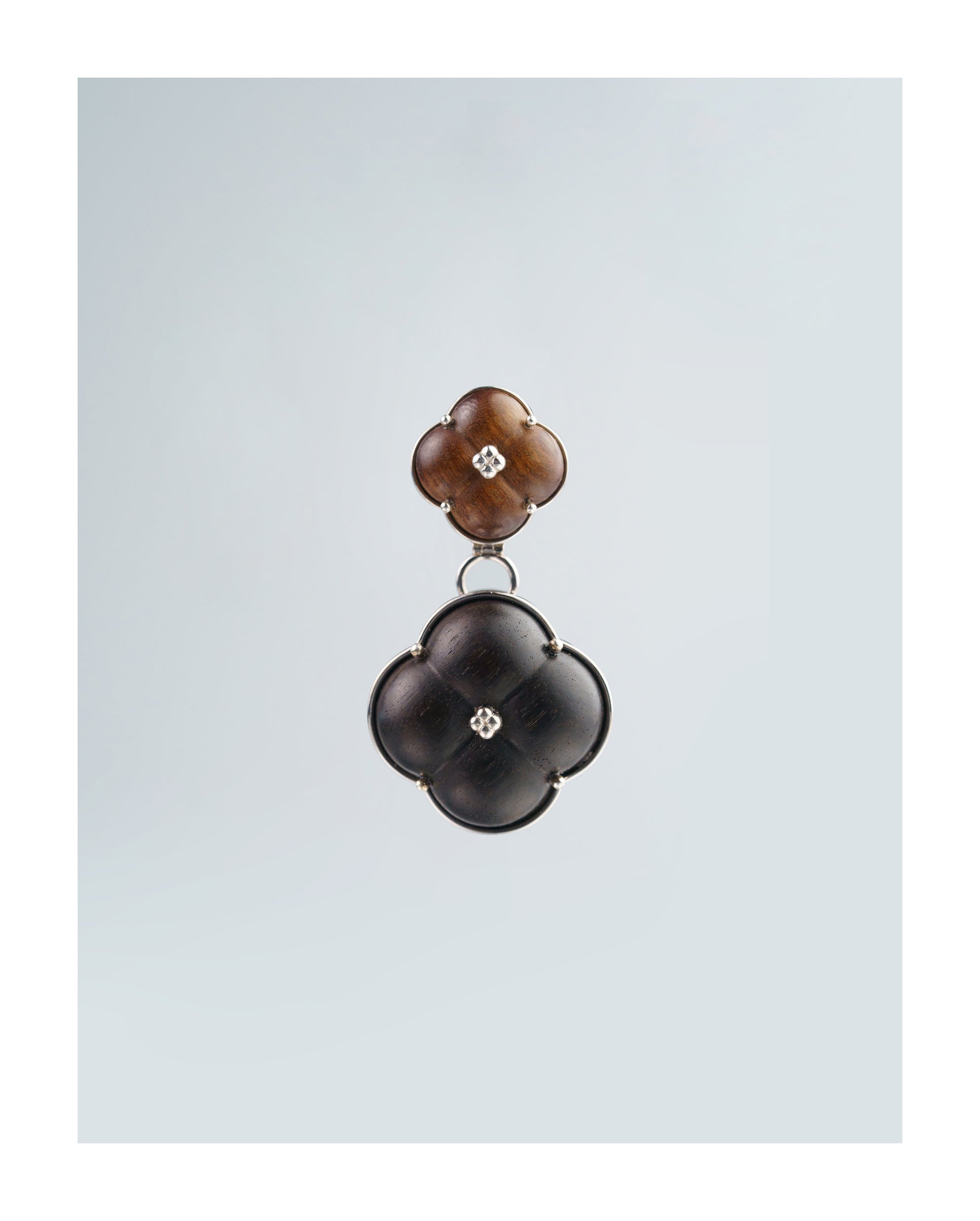 Eternal Knot · Pear Wood Modular Earring Set