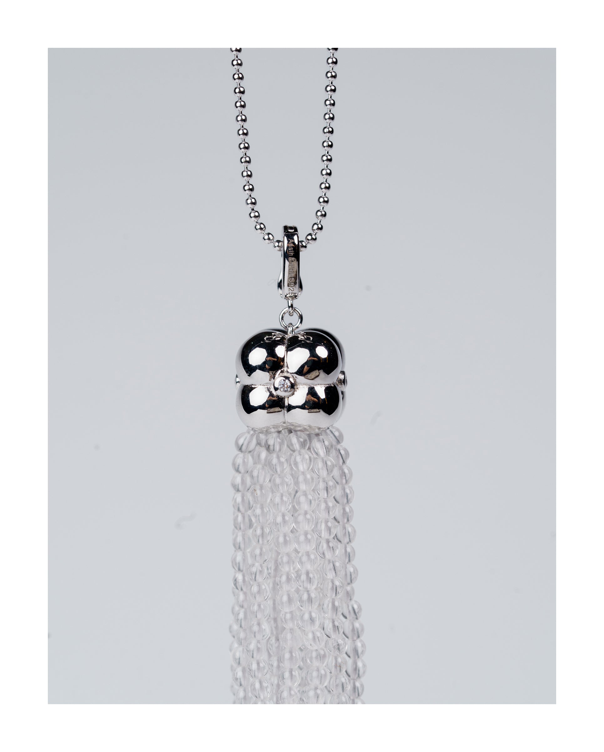 Modular Tassel Pendant Necklace – Clear Crystal