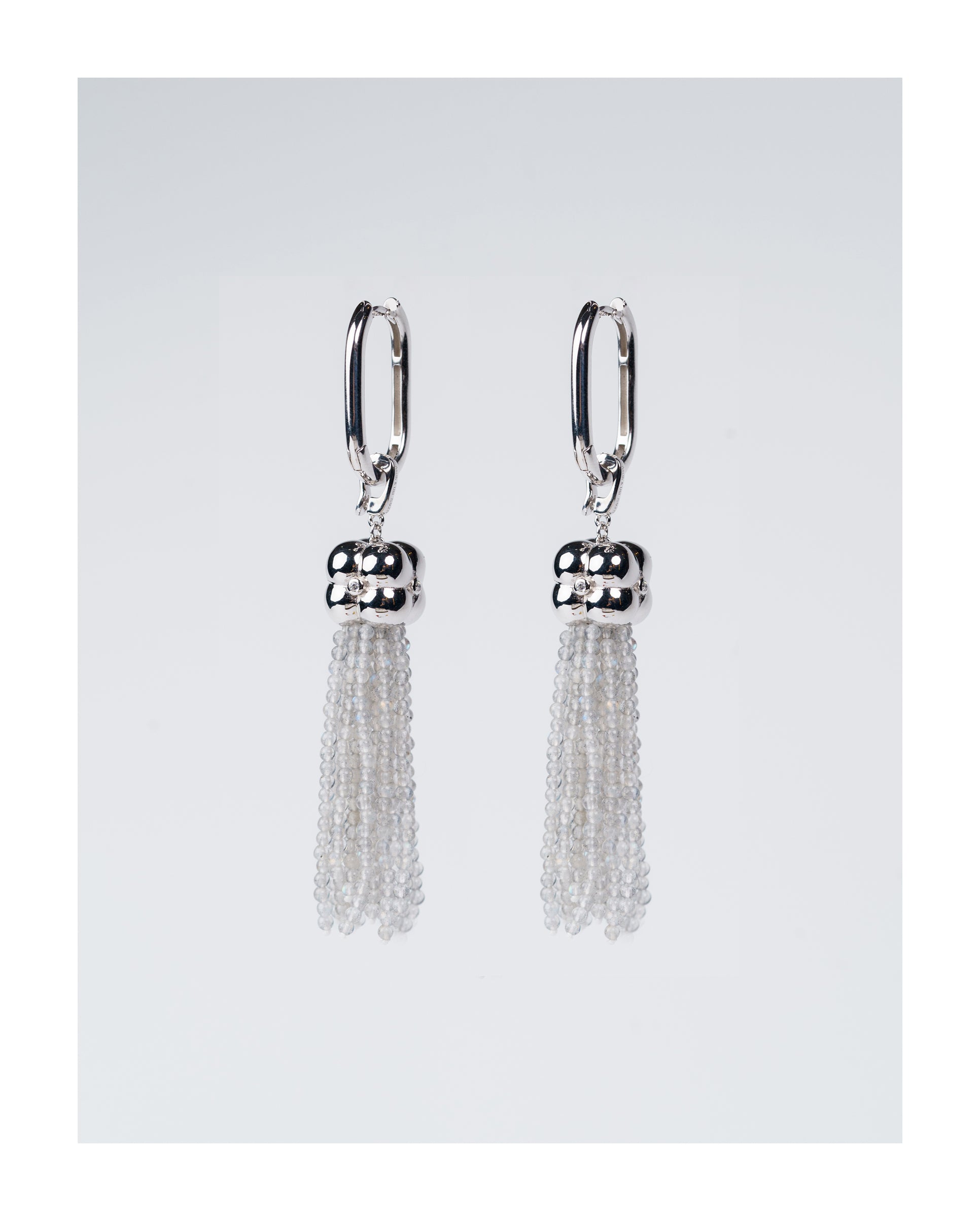 Modular Tassel Pendant Necklace – Gray Moonstone