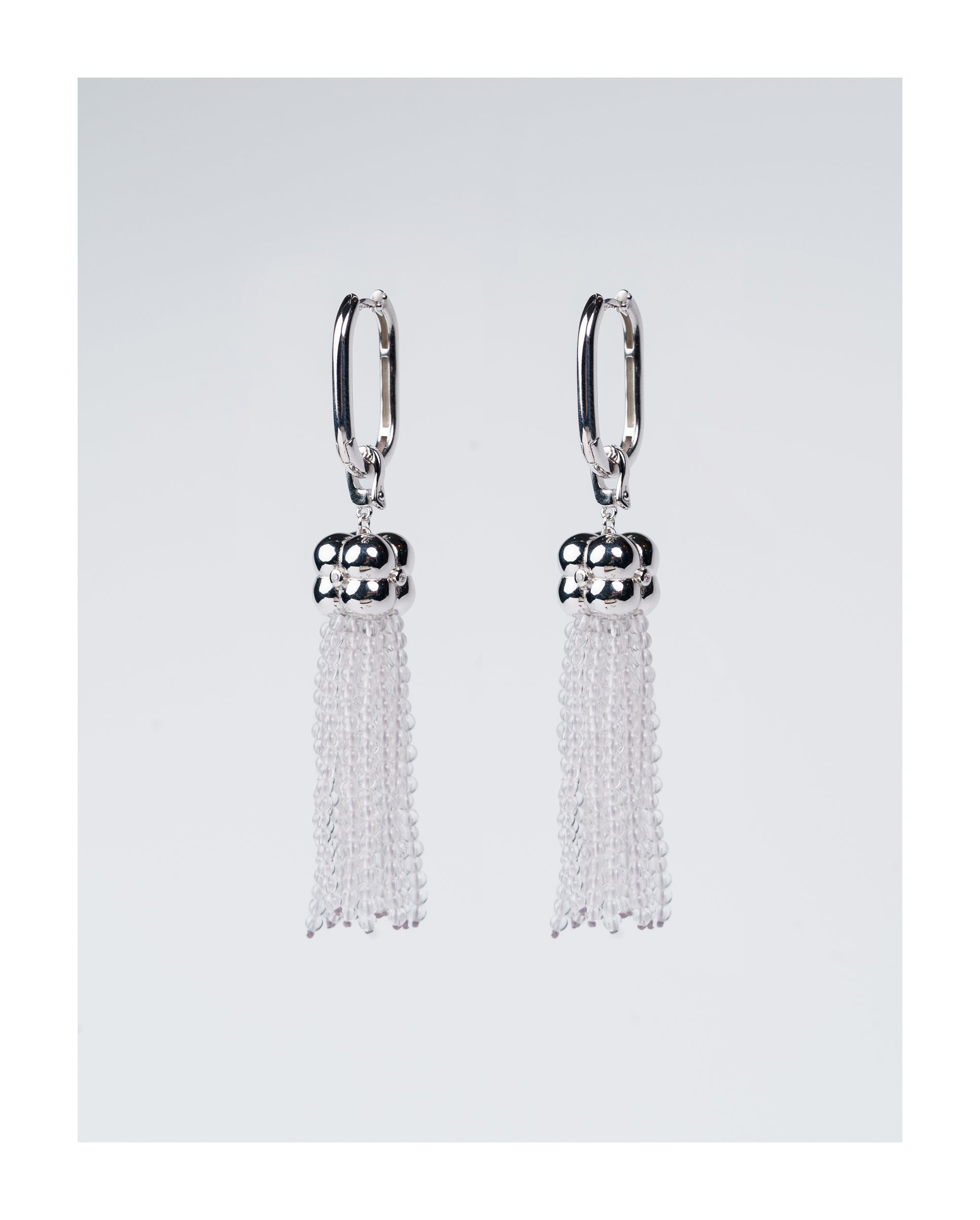 Modular Tassel Pendant Necklace – Clear Crystal