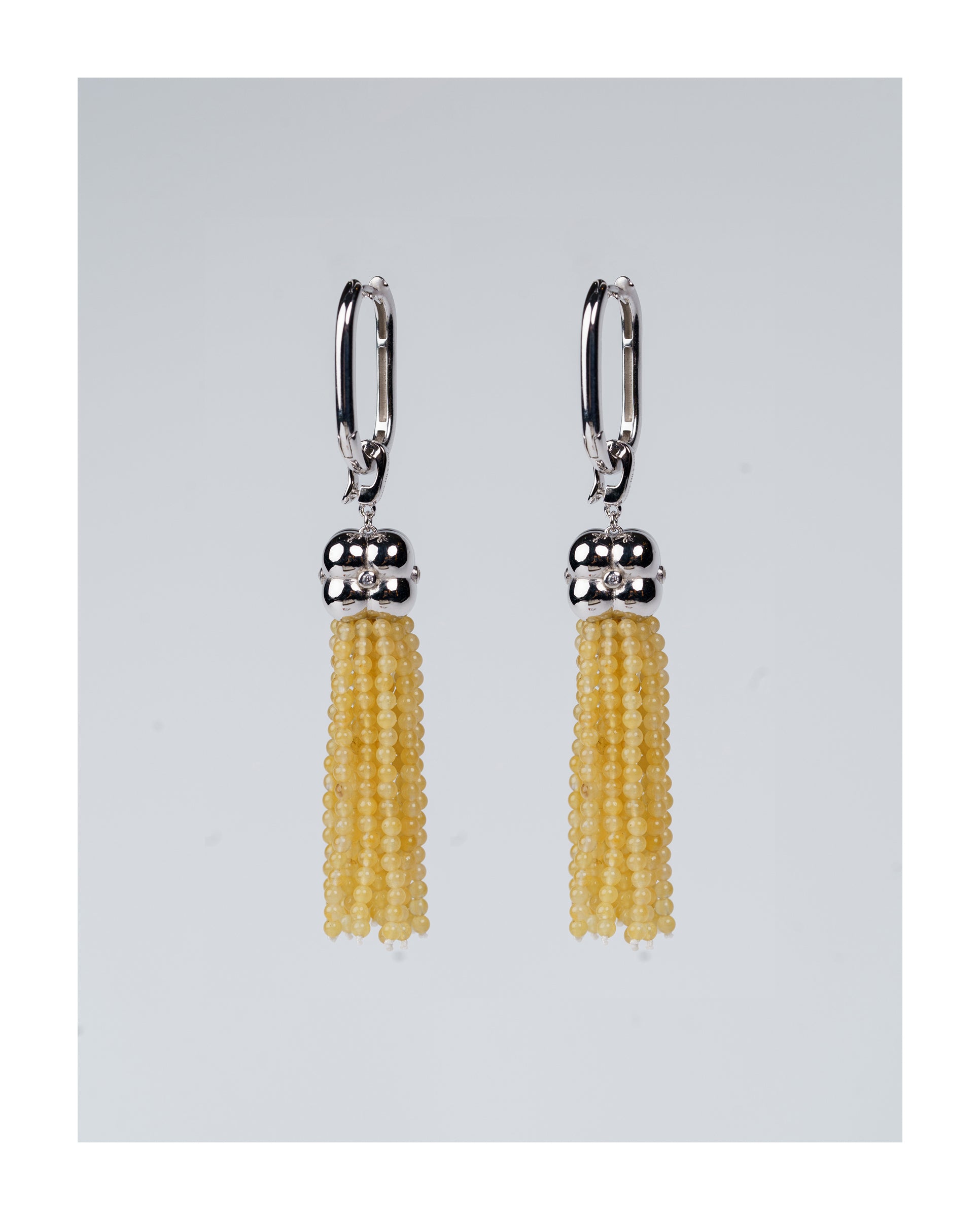 Modular Tassel Pendant Necklace – Yellow Jade