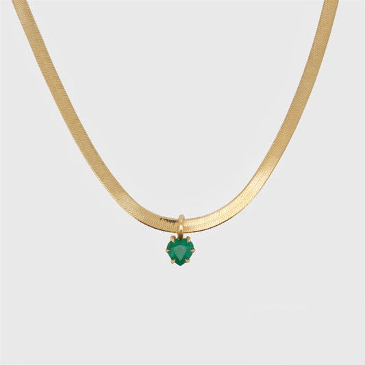 Emerald Heart Affection Necklace