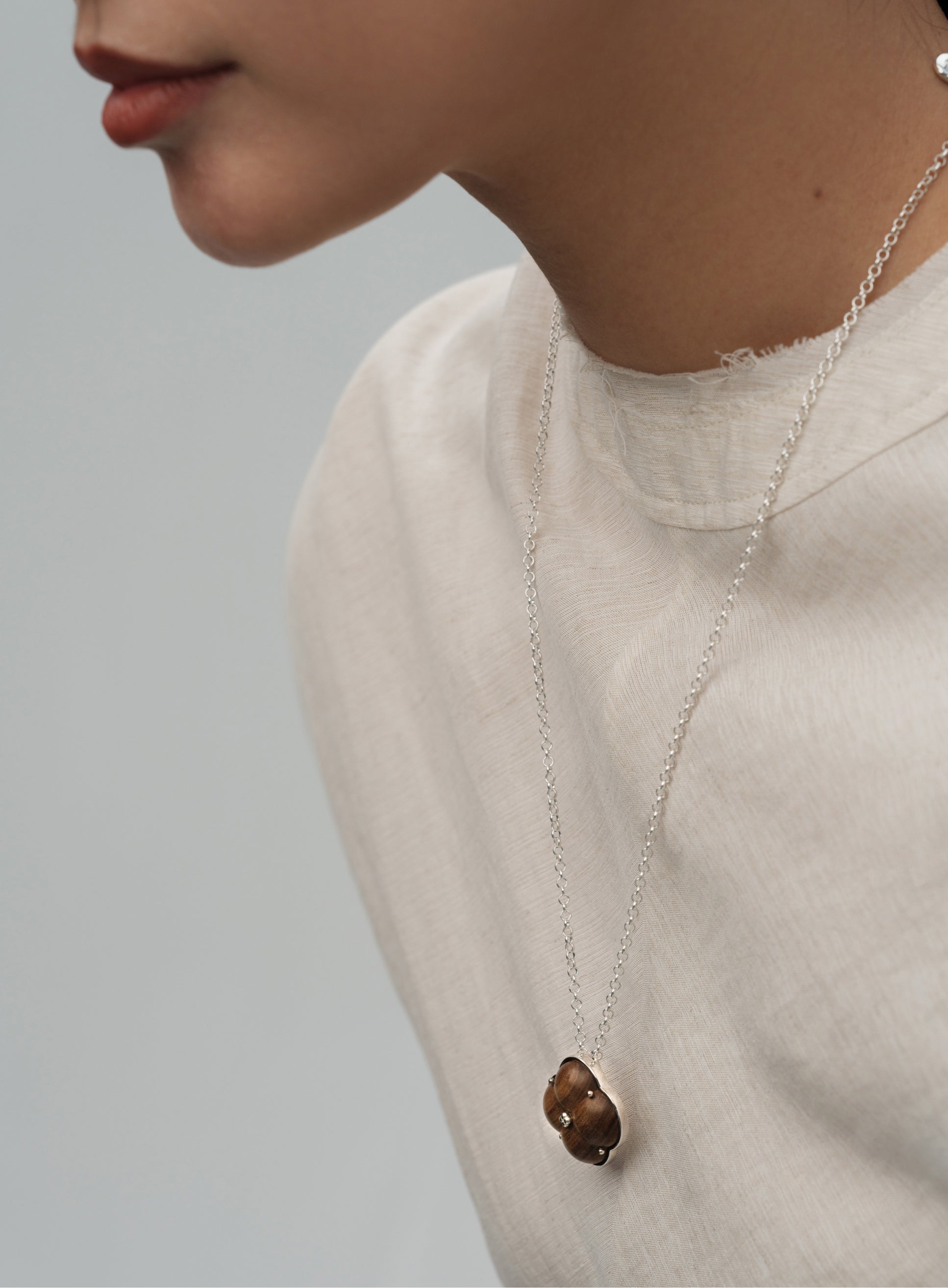 Eternal Knot · Pear Wood Modular Earring Set