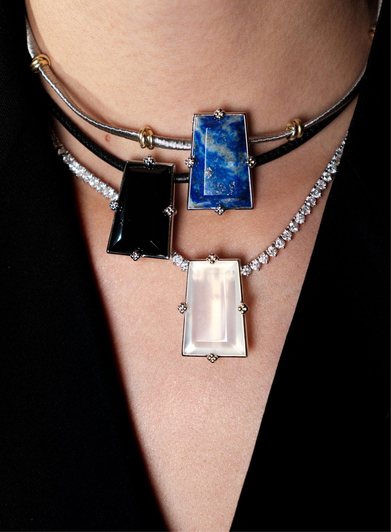 Modular Frame Earring Set – Lapis Lazuli