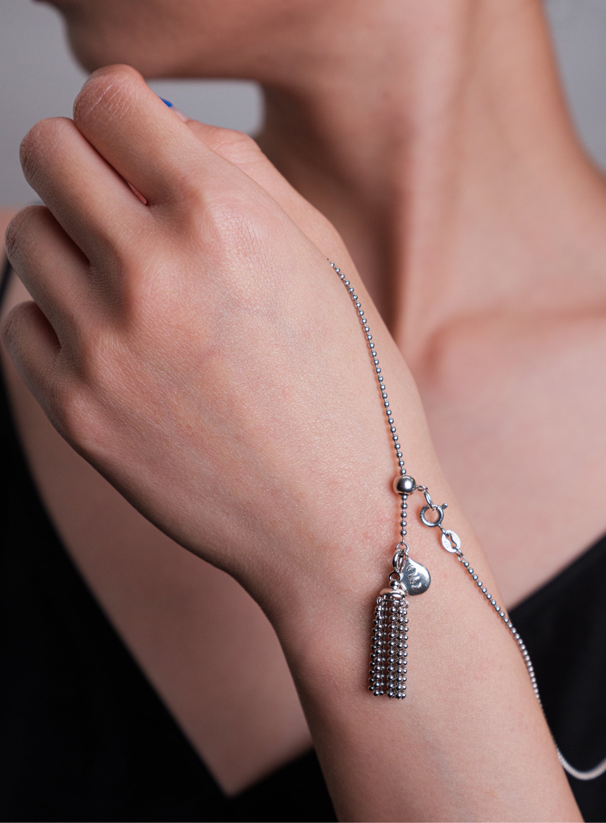 Picasso Jasper Horse Charm Necklace with Detachable Tassel