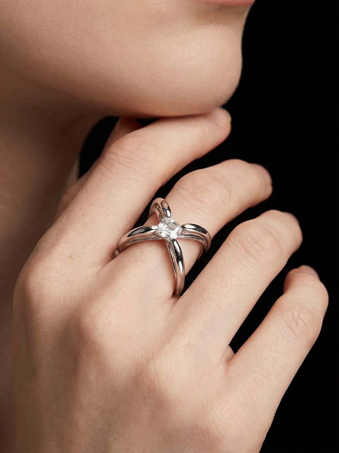 Stellar Keystone II · Moissanite & Silver Ring