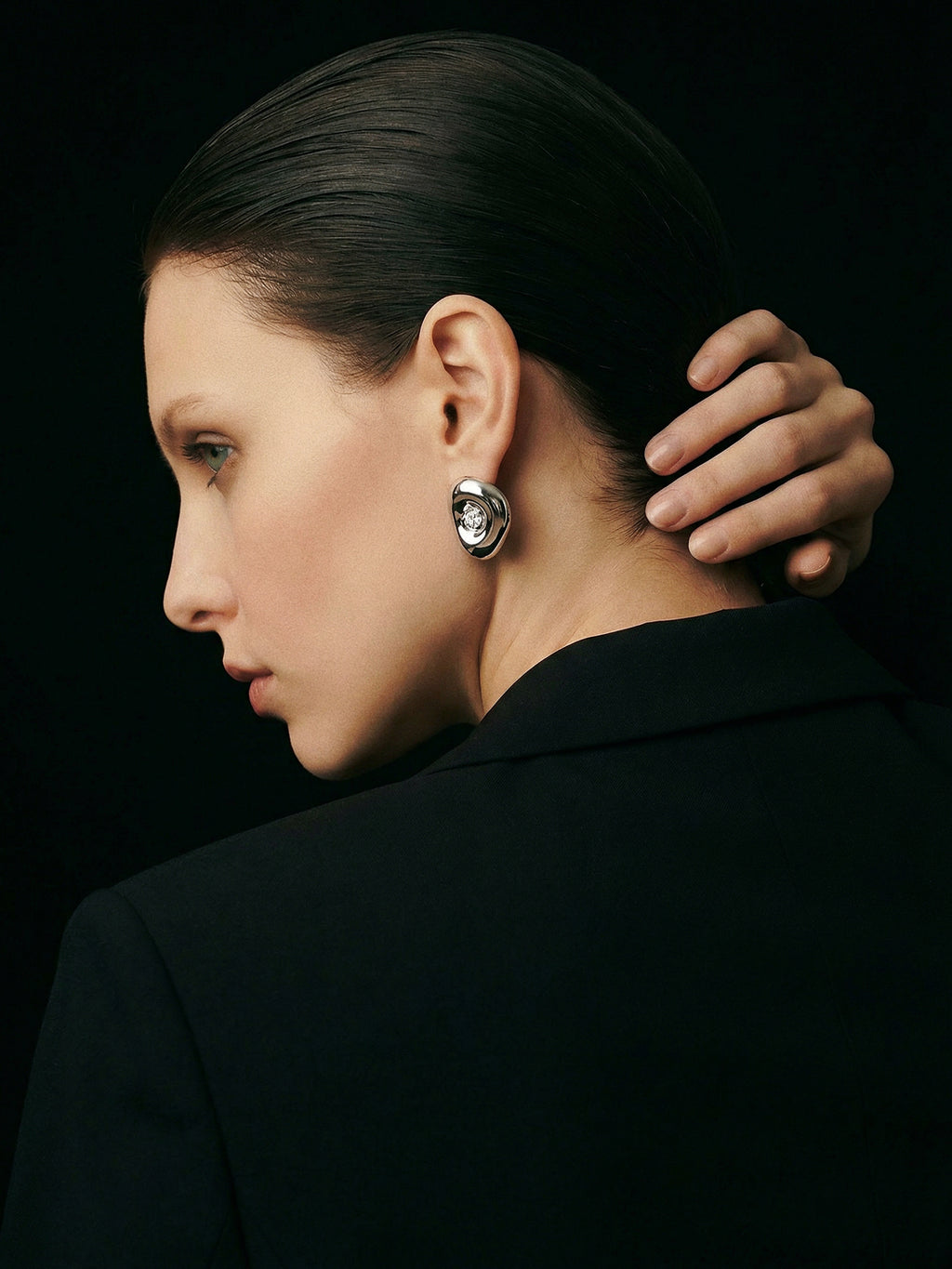 Breathing Geometry · Moissanite & Silver Earrings