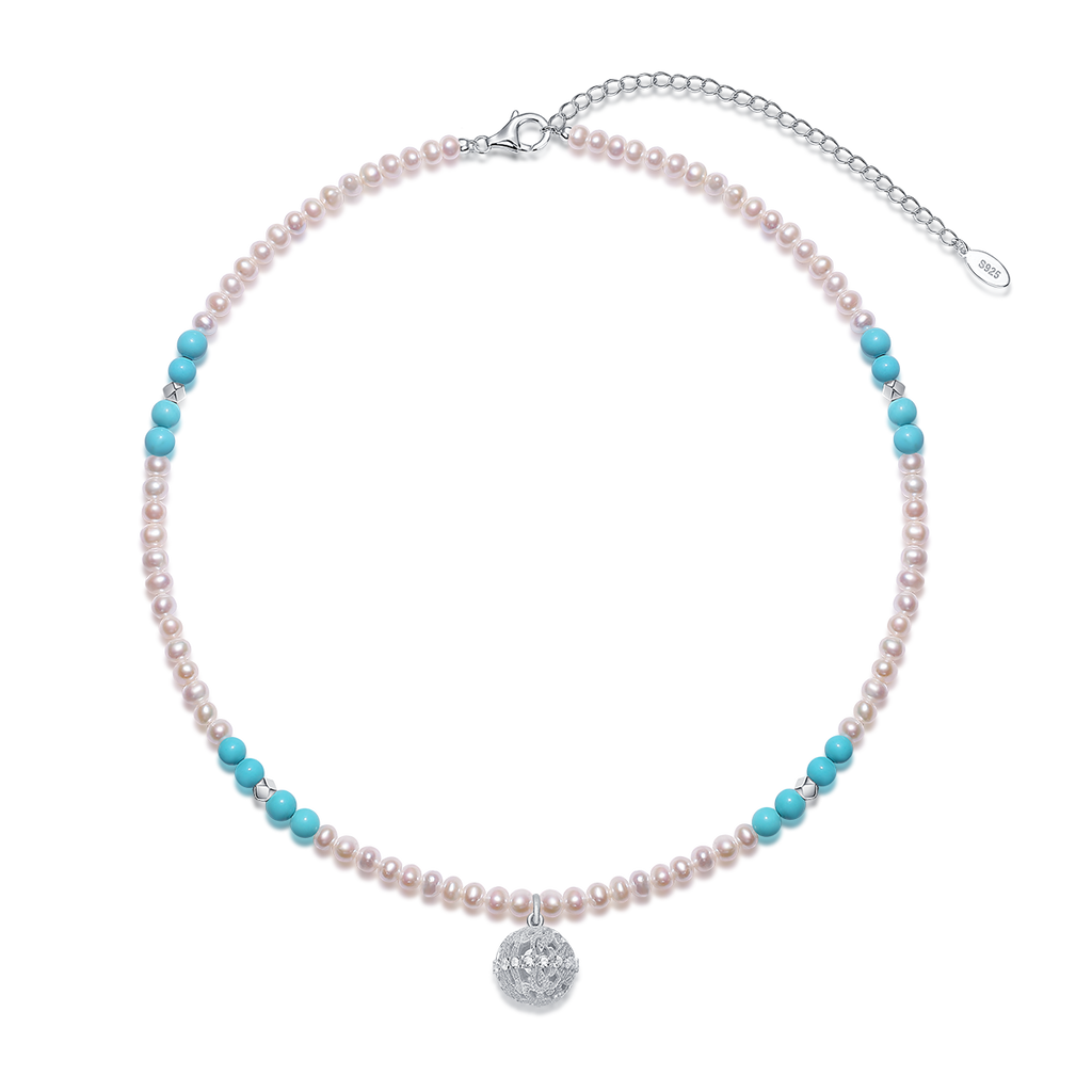 Woven Vines Pearl Necklace