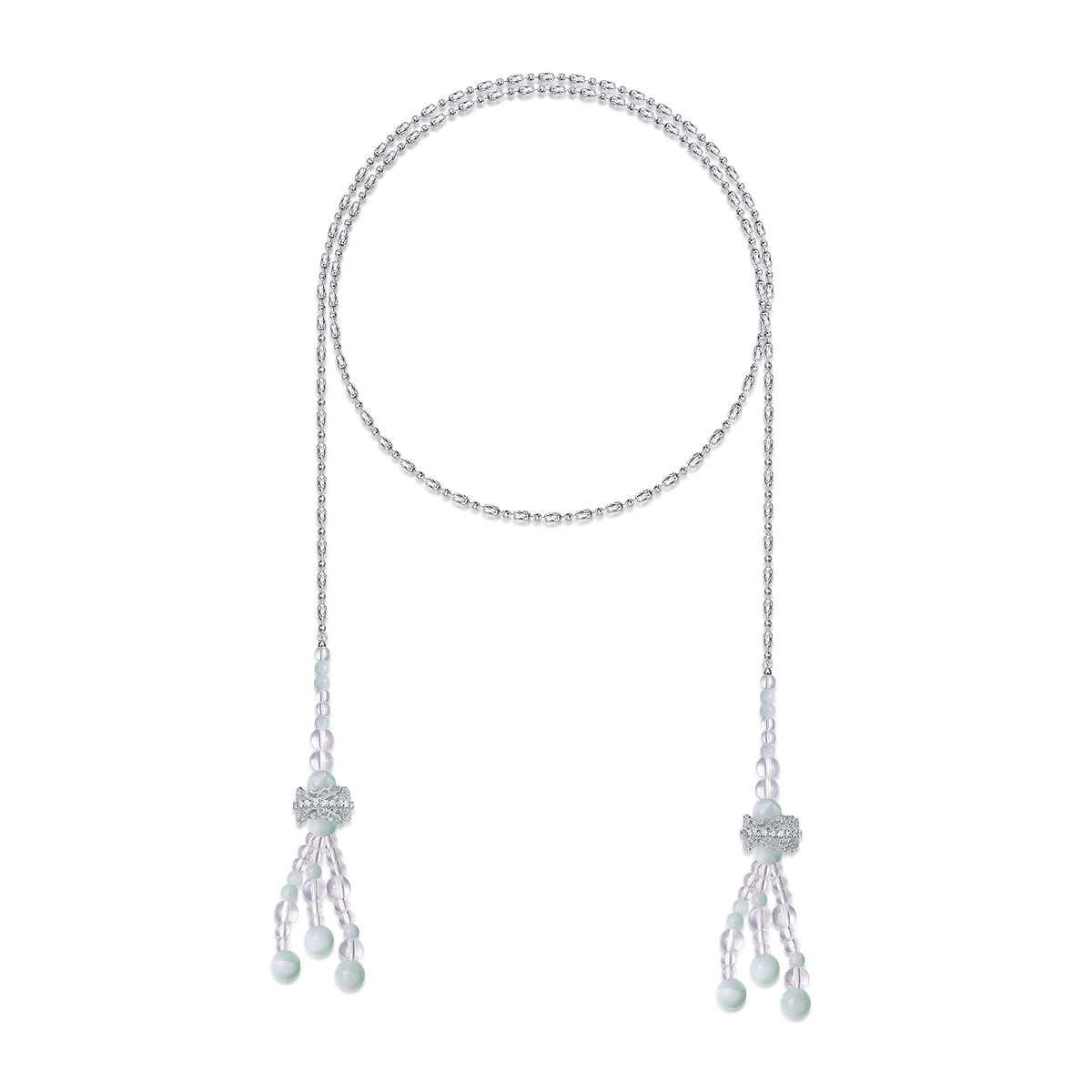 Twining Vines Beaded Long Necklace