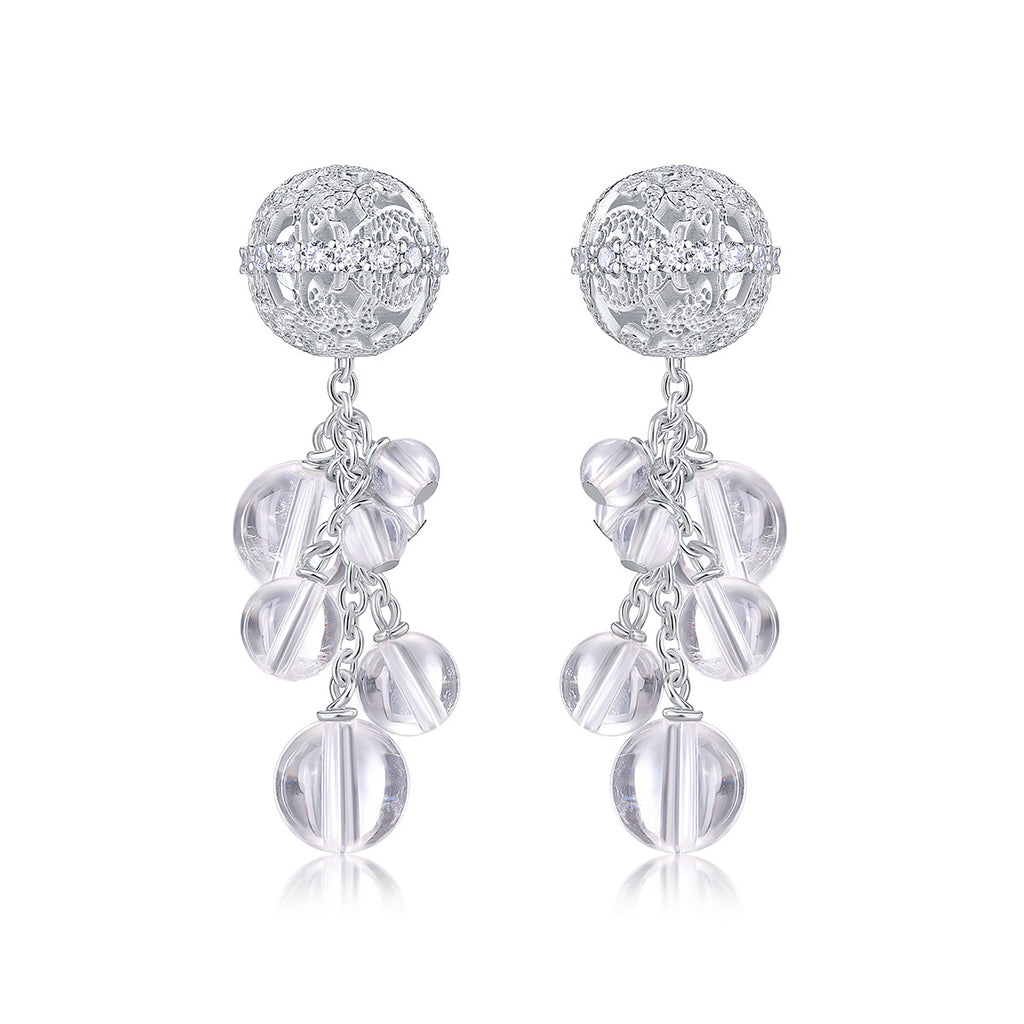 Glimmer Crystal Drop Earrings — Small