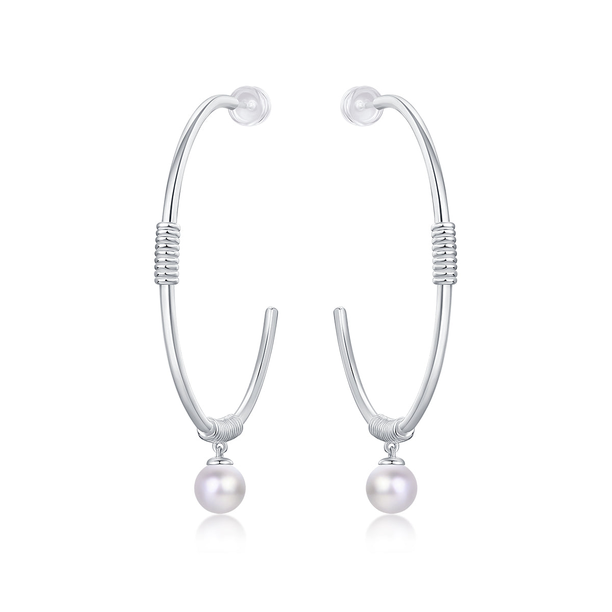 Knitted Hoop Earrings