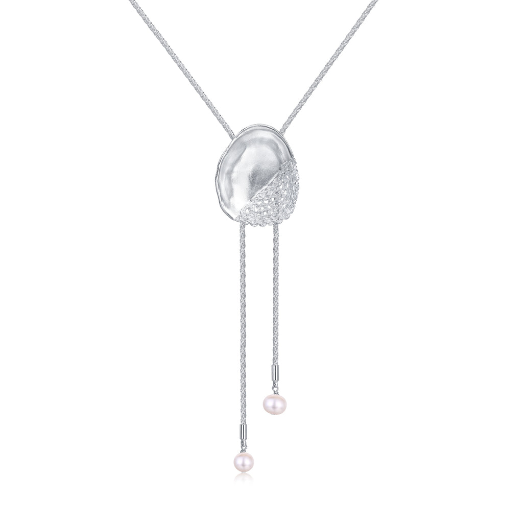 Metal Weave Necktie Necklace