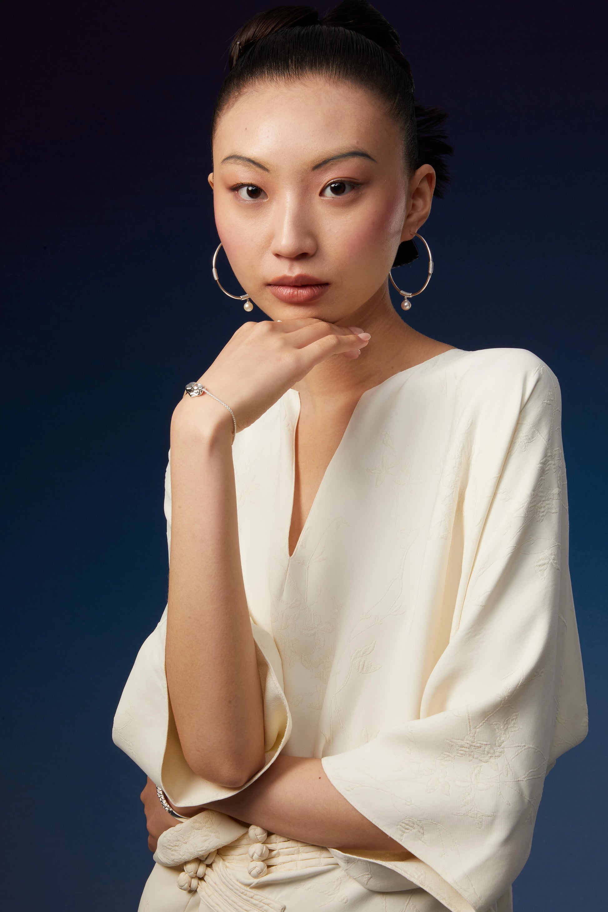 Knitted Hoop Earrings