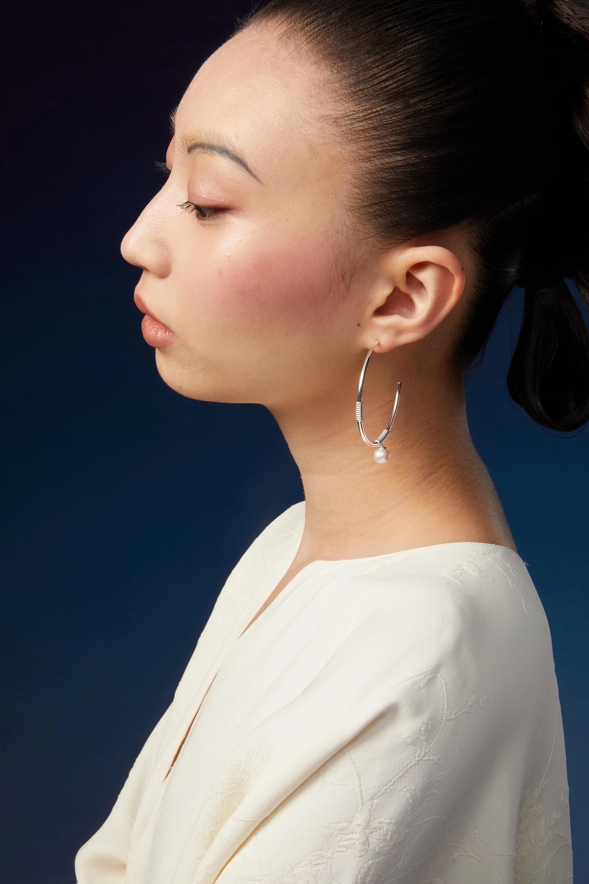 Knitted Hoop Earrings