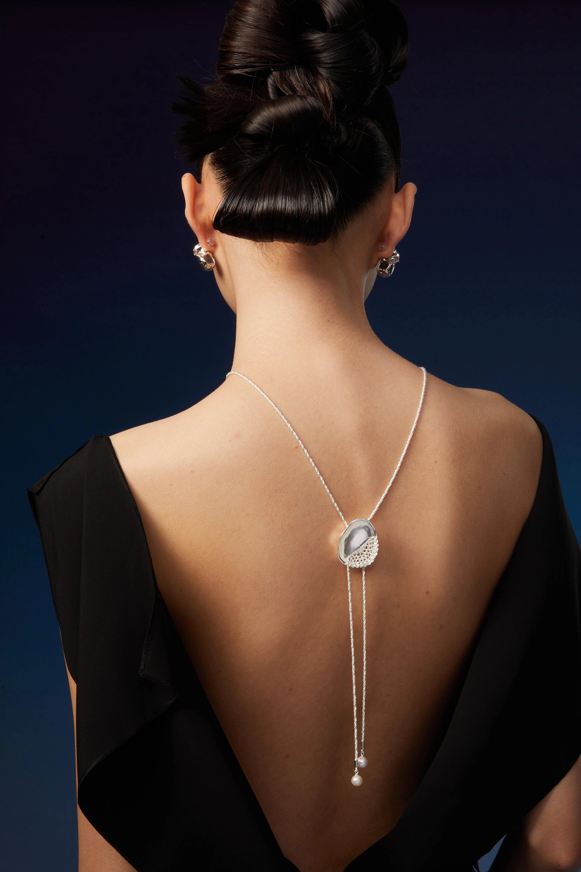 Metal Weave Necktie Necklace