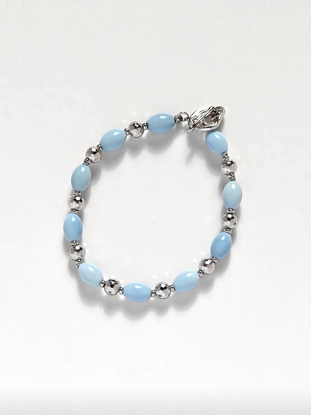 Natural Peruvian Blue Opal Bracelet