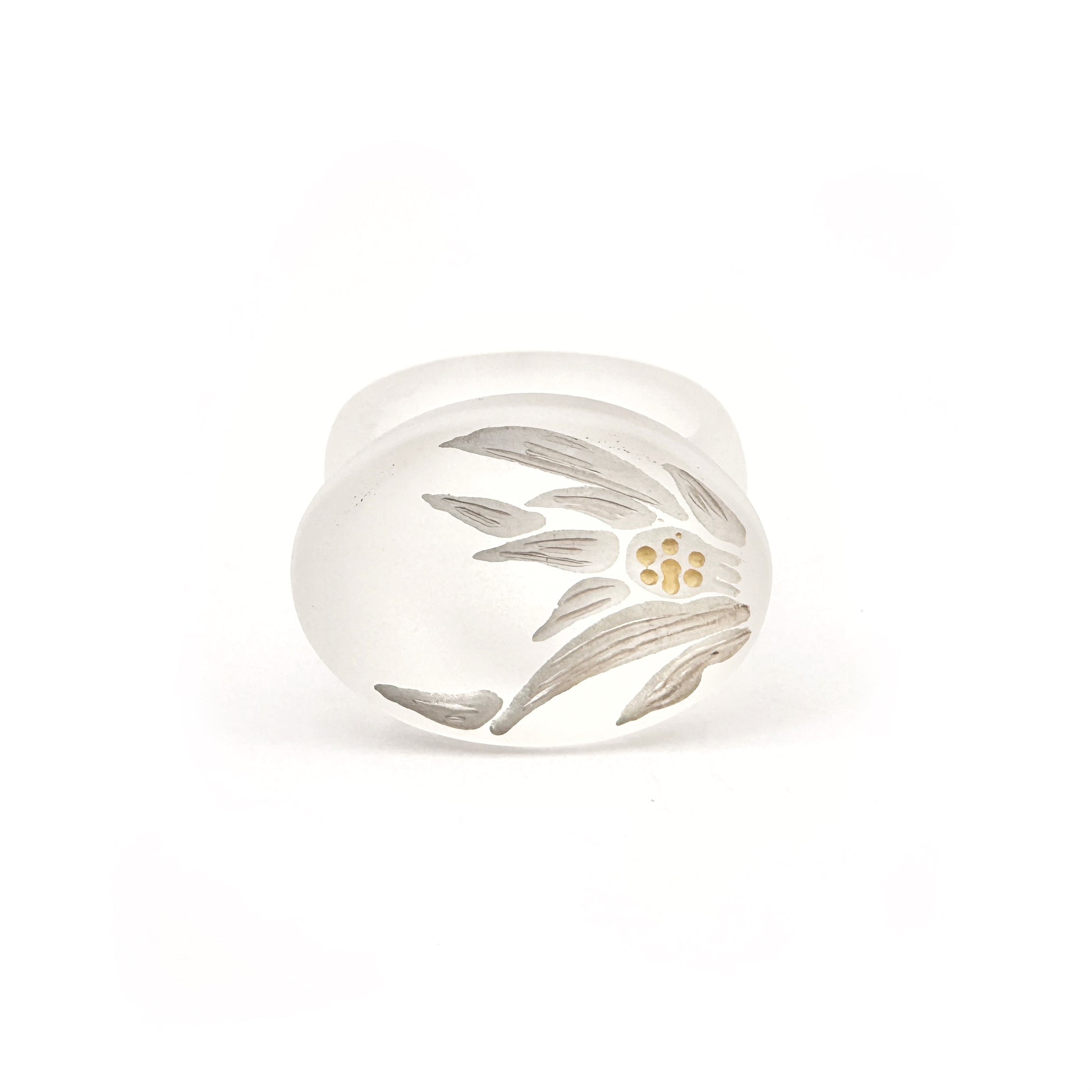 Crystal Hyacinth Lacquer Quasi-Maki-e Ring