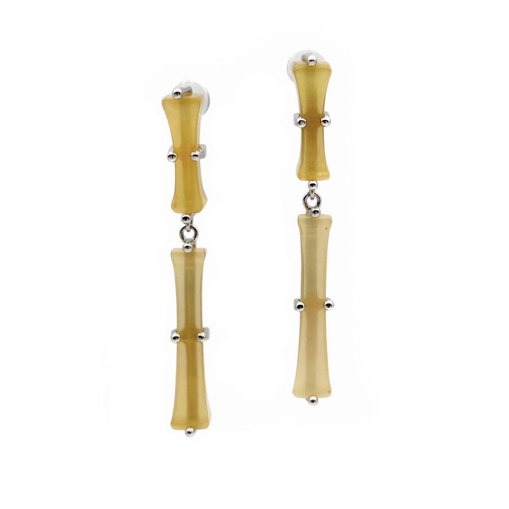 Bamboo Branch Drop Earrings