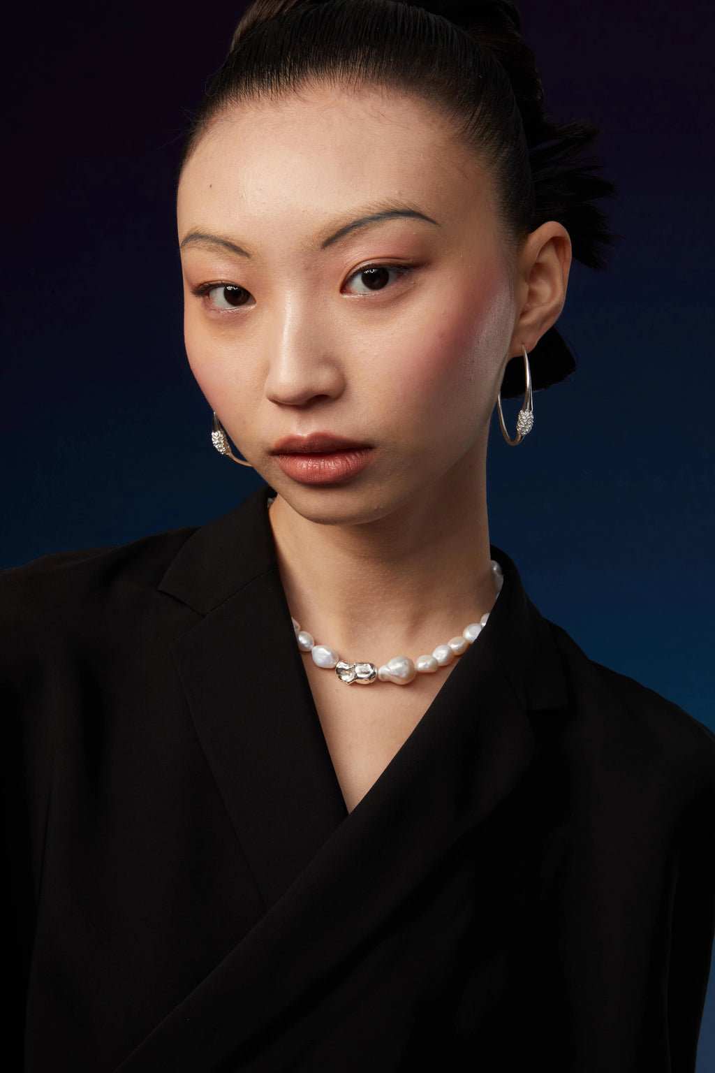 Baroque Pearl Choker Necklace by Luna-mi, product view 3