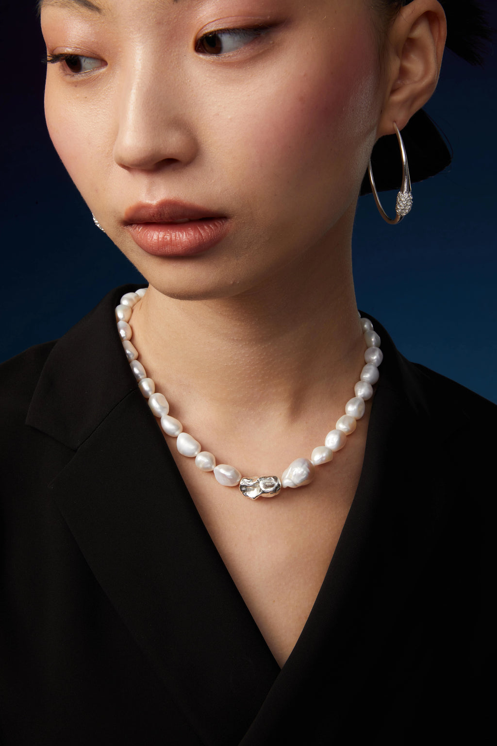 Baroque Pearl Choker Necklace by Luna-mi, product view 4