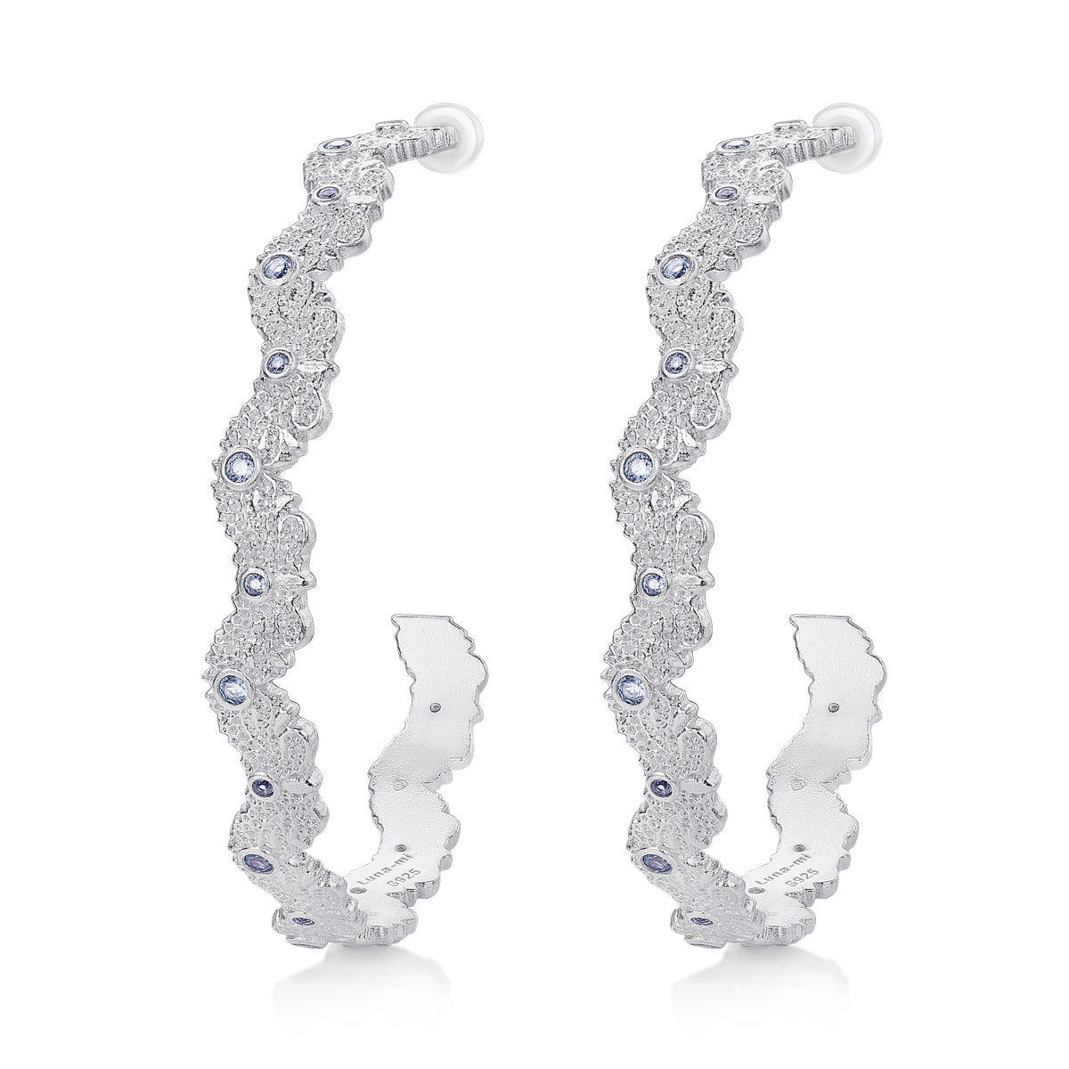 Blooming Lace Hoop Earrings by Luna-mi, product view 1