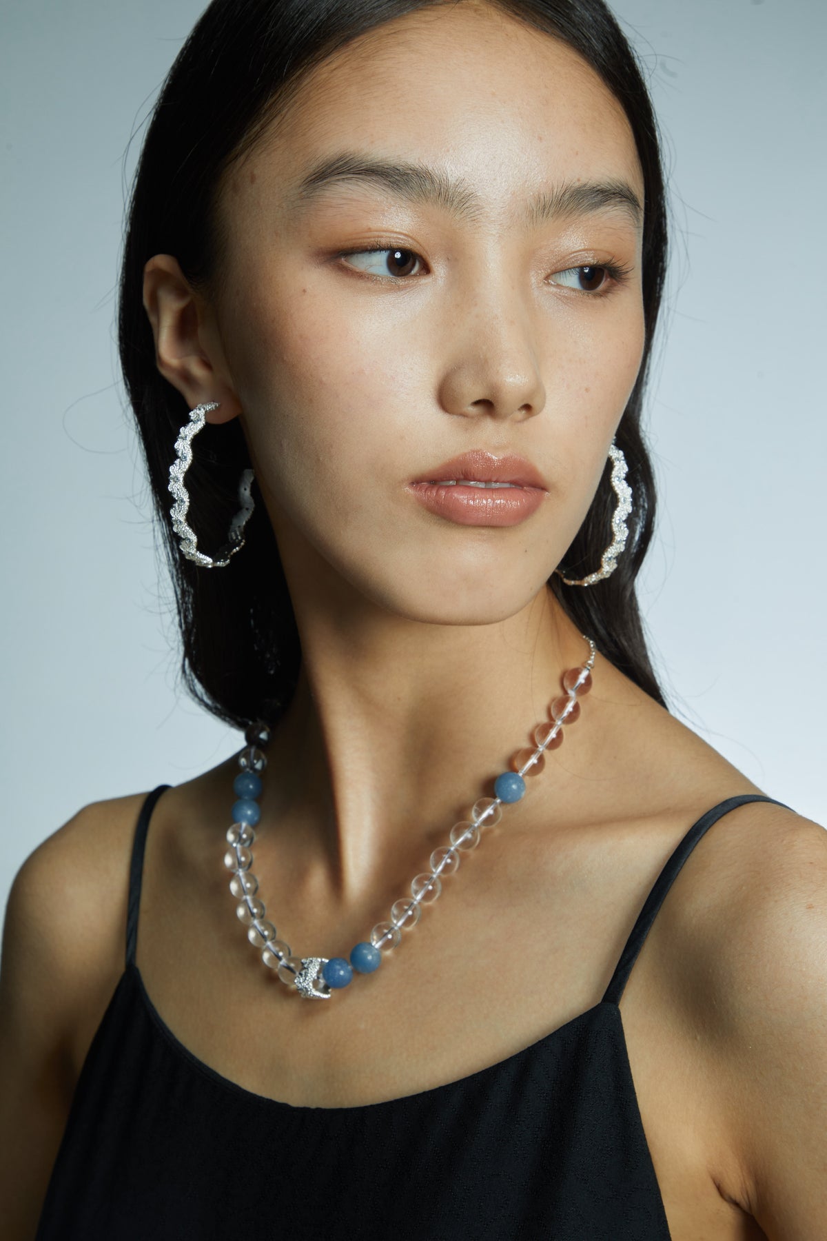 Blooming Lace Hoop Earrings by Luna-mi, product view 2
