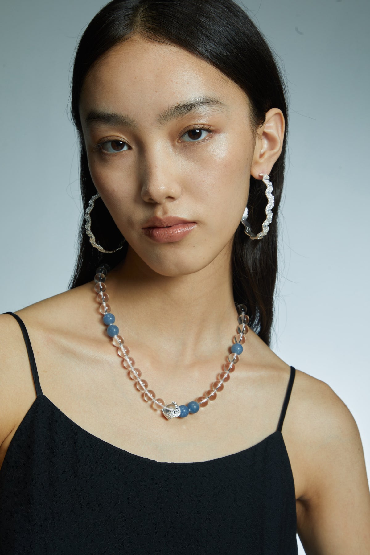Blooming Lace Hoop Earrings by Luna-mi, product view 3