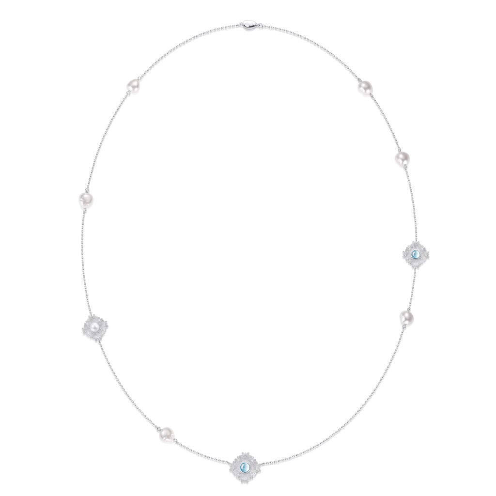 Blooming Statement Long Necklace by Luna-mi, product view 1