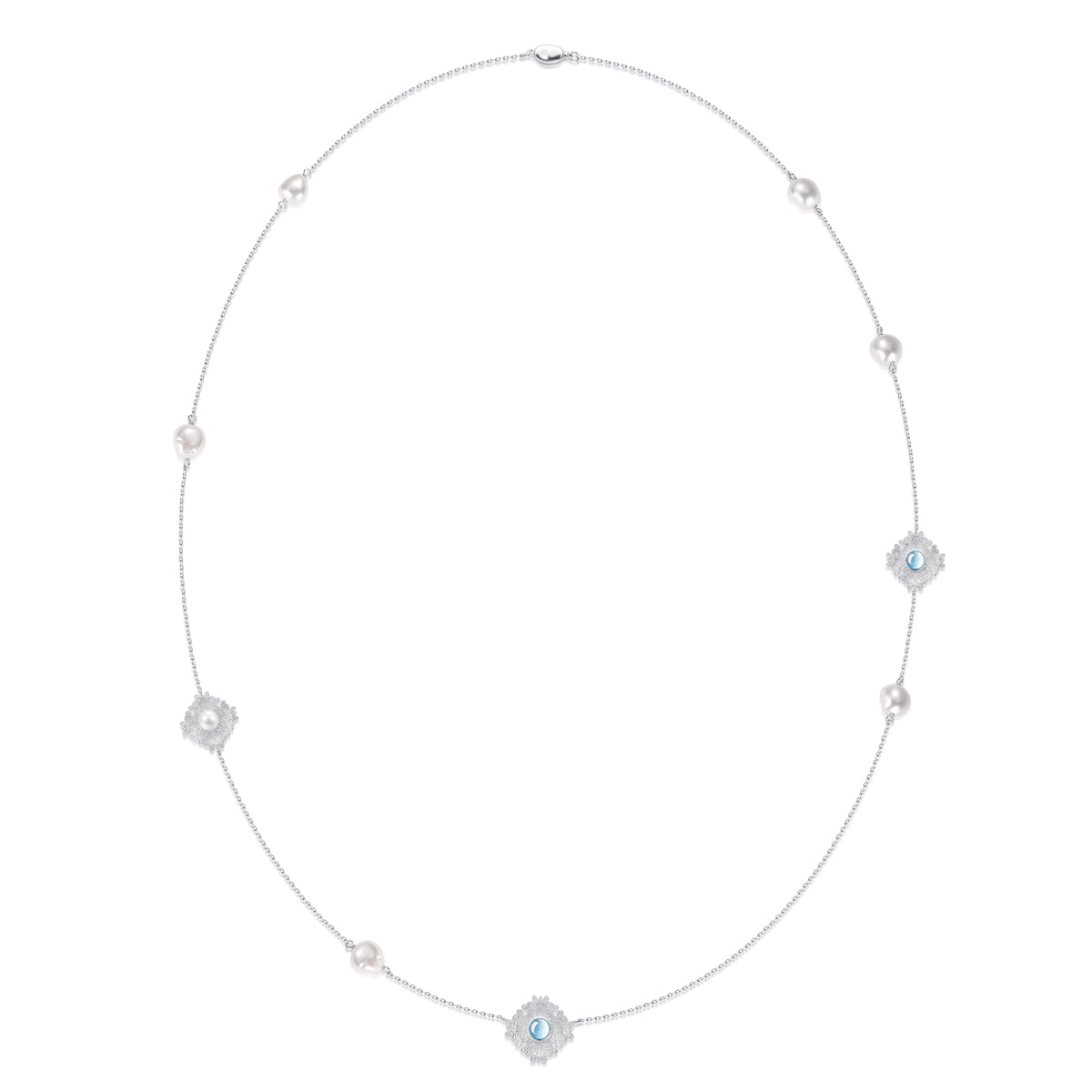 Blooming Statement Long Necklace by Luna-mi, product view 1