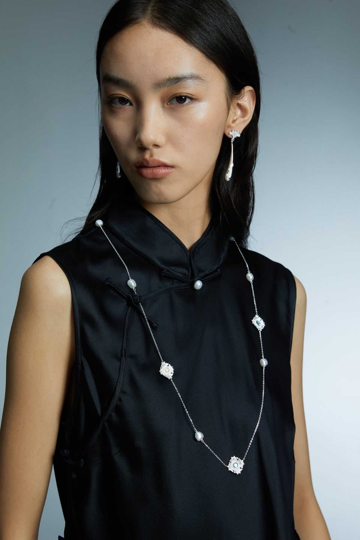 Blooming Statement Long Necklace by Luna-mi, product view 4