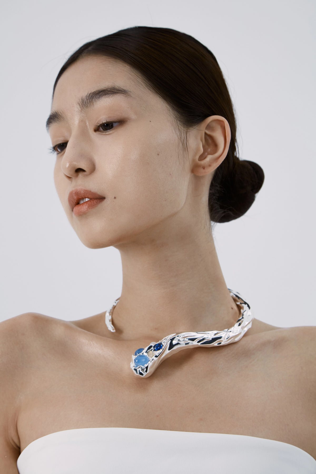 Blue Seed Statement Choker by Luna-mi, product view 2