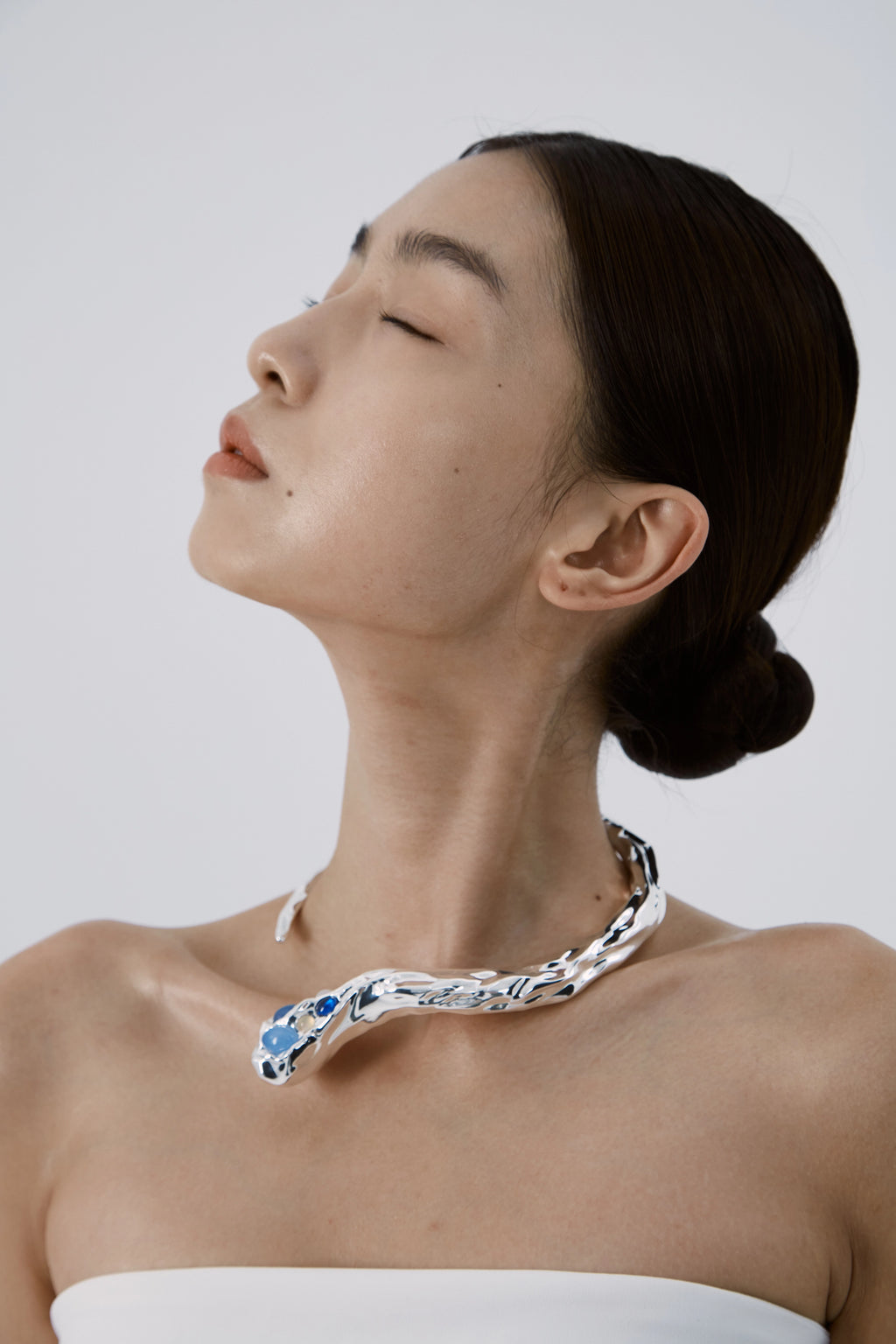 Blue Seed Statement Choker by Luna-mi, product view 3