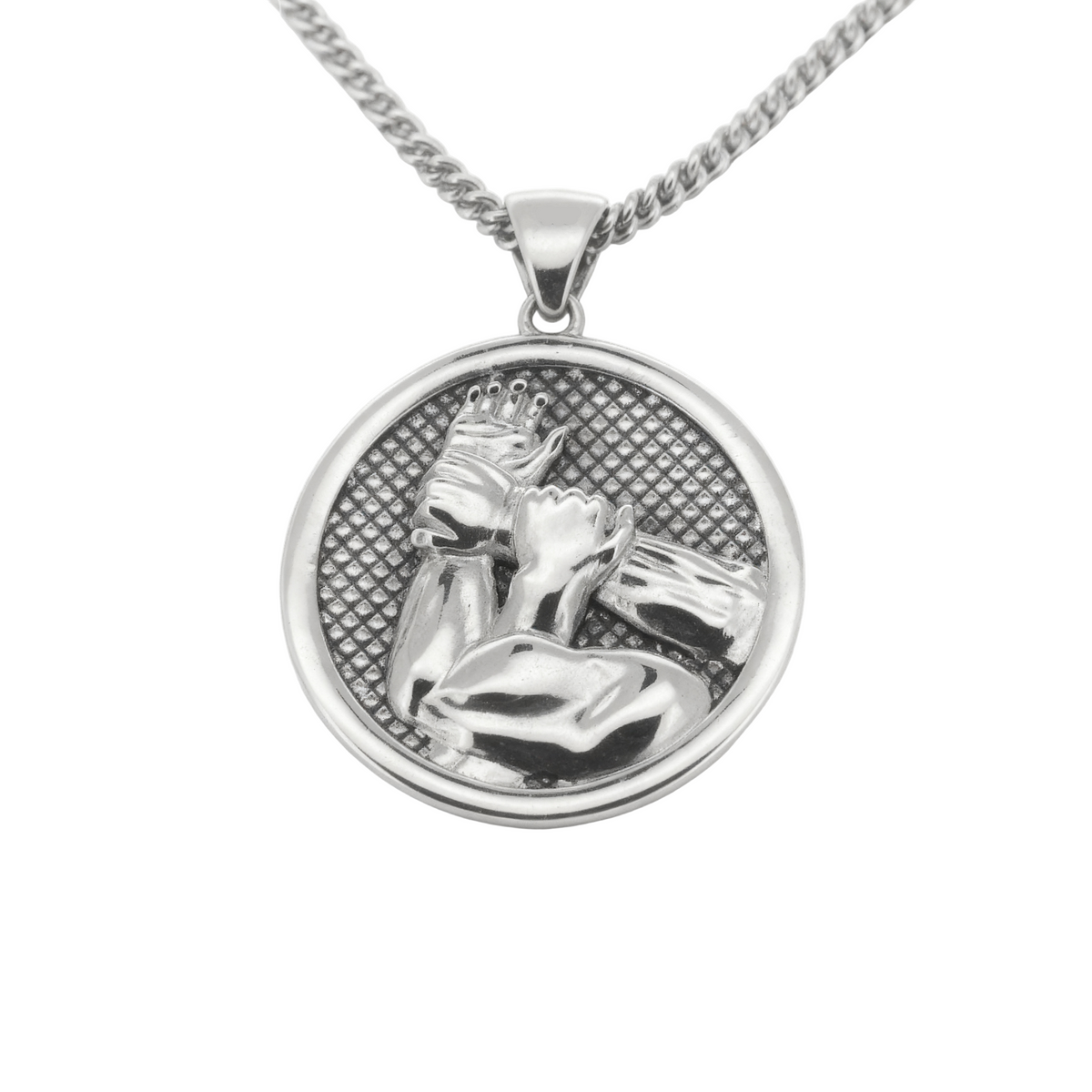 Brazilian Jiu-Jitsu Americana Necklace — Brazilian Jiu Jitsu Americana necklace crafted in sterling silver, inspired by the