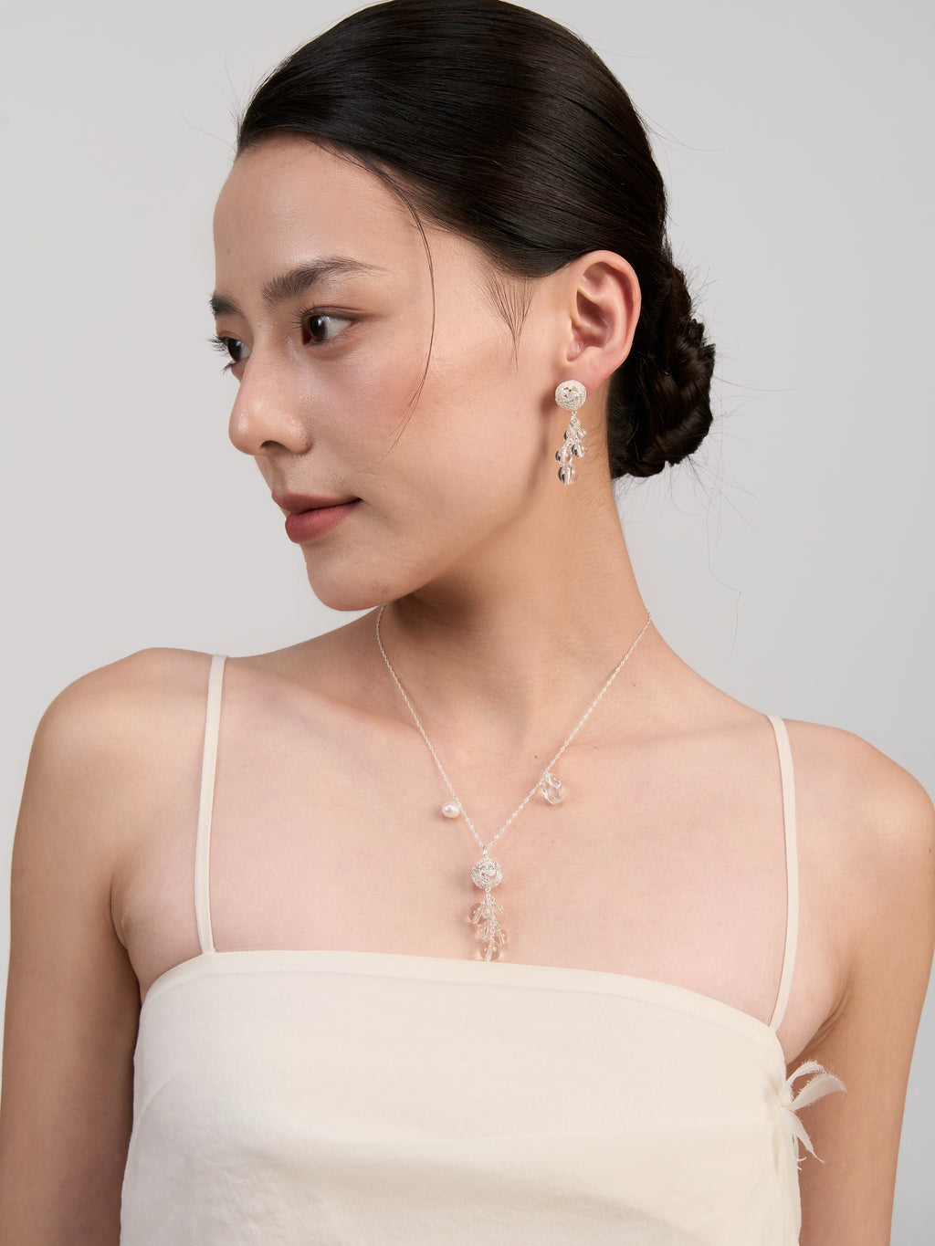 Glimmer Crystal Drop Earrings — Small