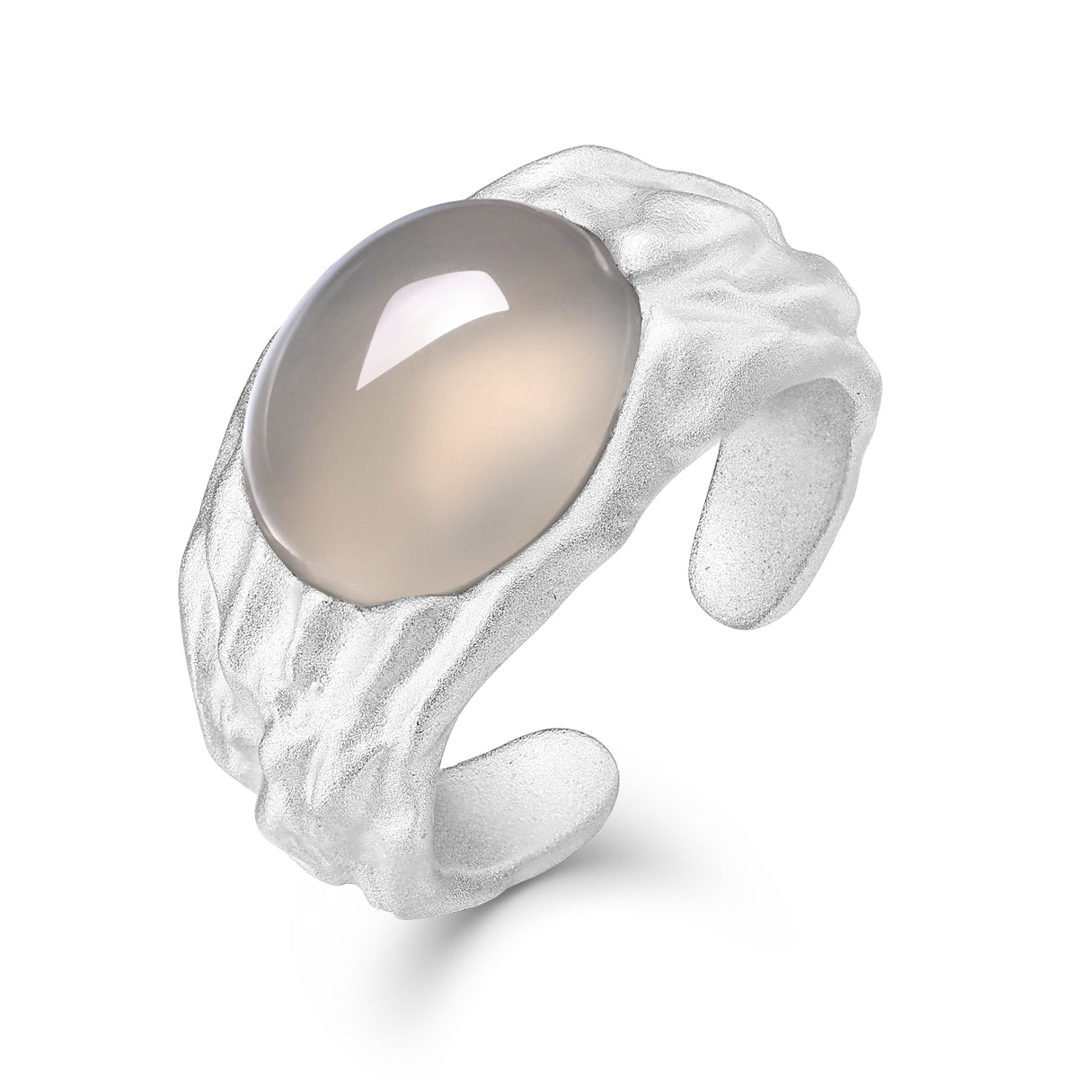 Chalcedony Signet Ring by Luna-mi, product view 1