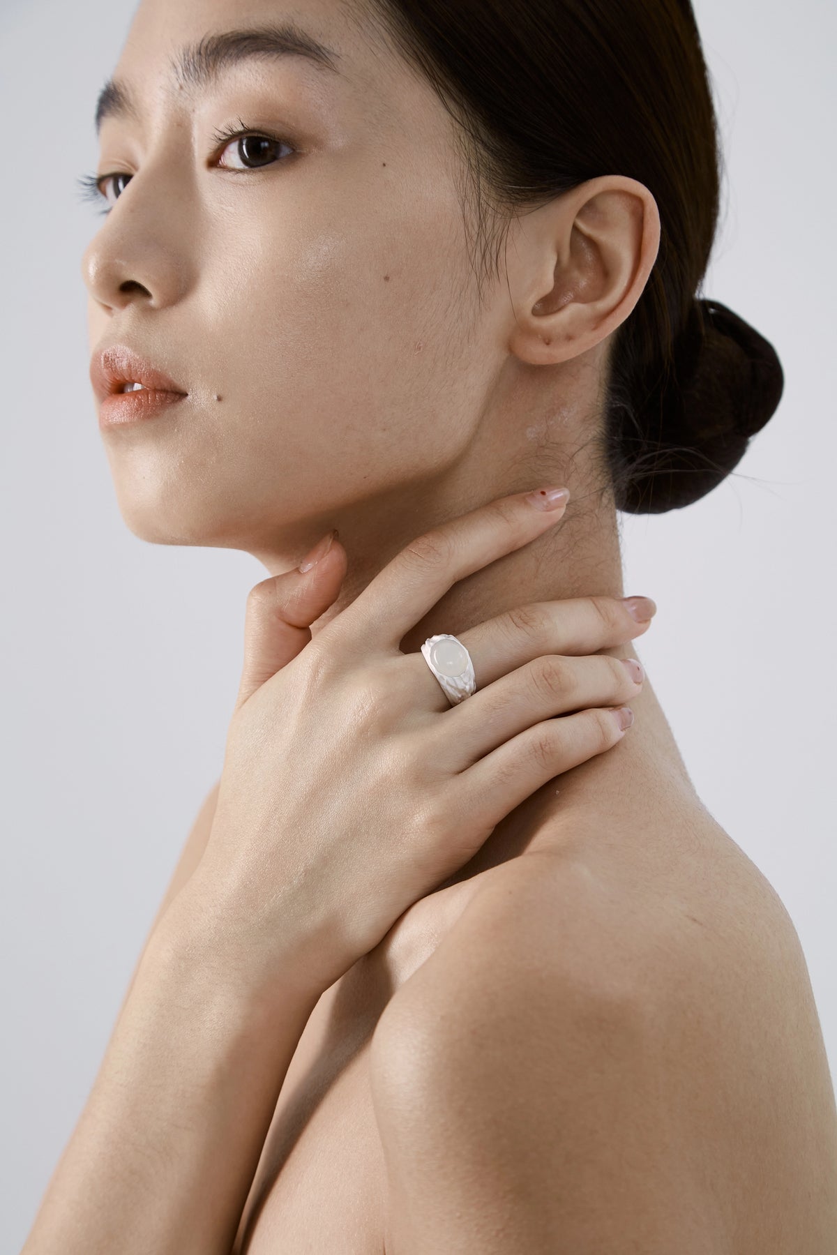 Chalcedony Signet Ring by Luna-mi, product view 7