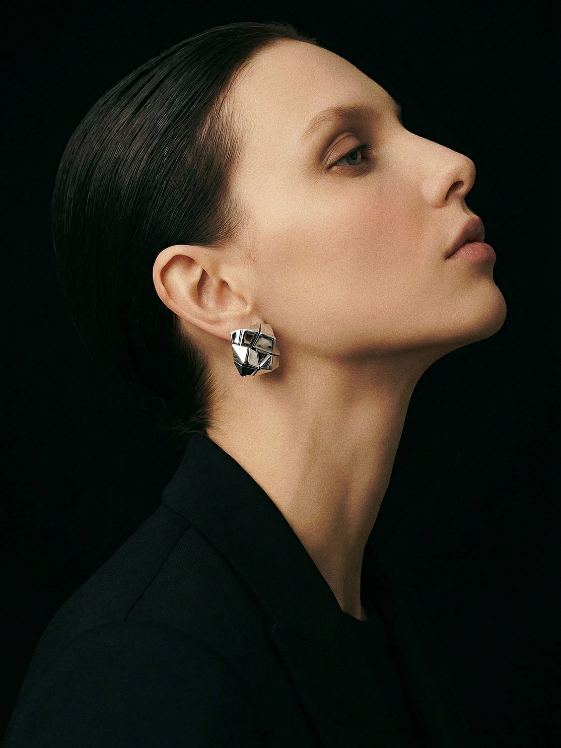 Cracks · Gold-plated Silver Earrings by ARCHIGEM, product view 2